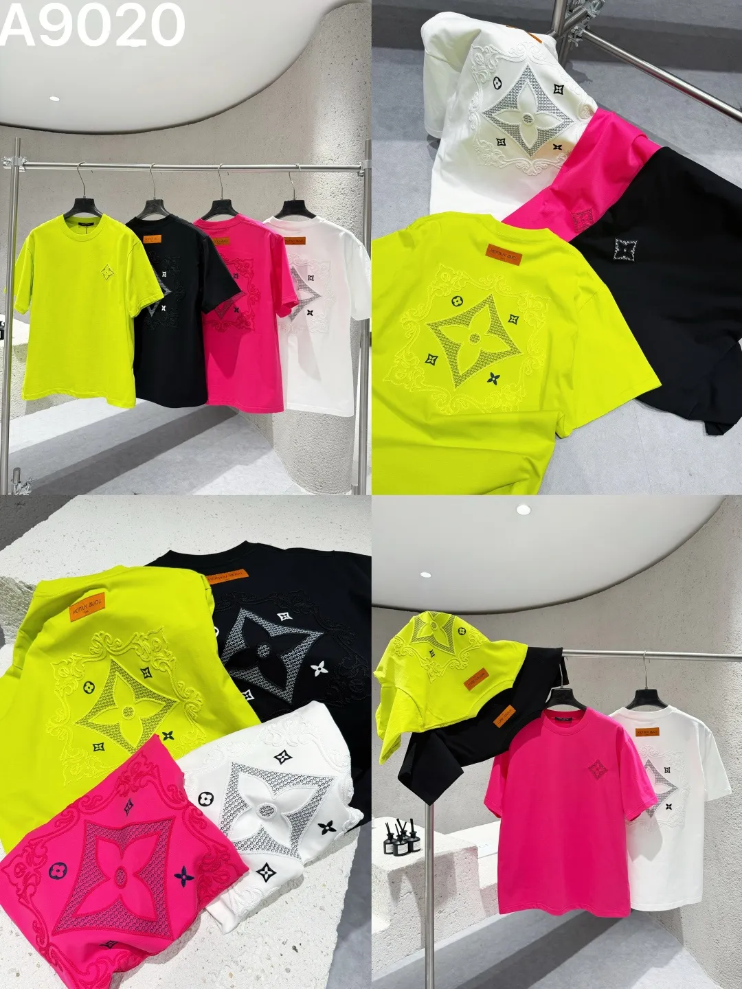 Embroidered Monogram Cotton T-Shirt D9022850 — view 9