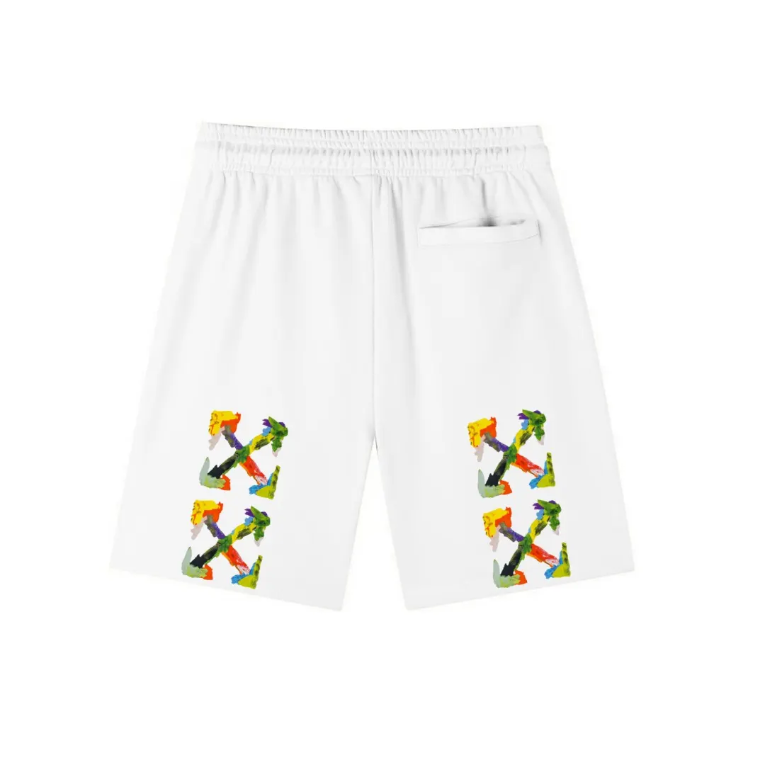 Off-White Graphic Print Cotton Jersey Shorts D12021571 — view 2