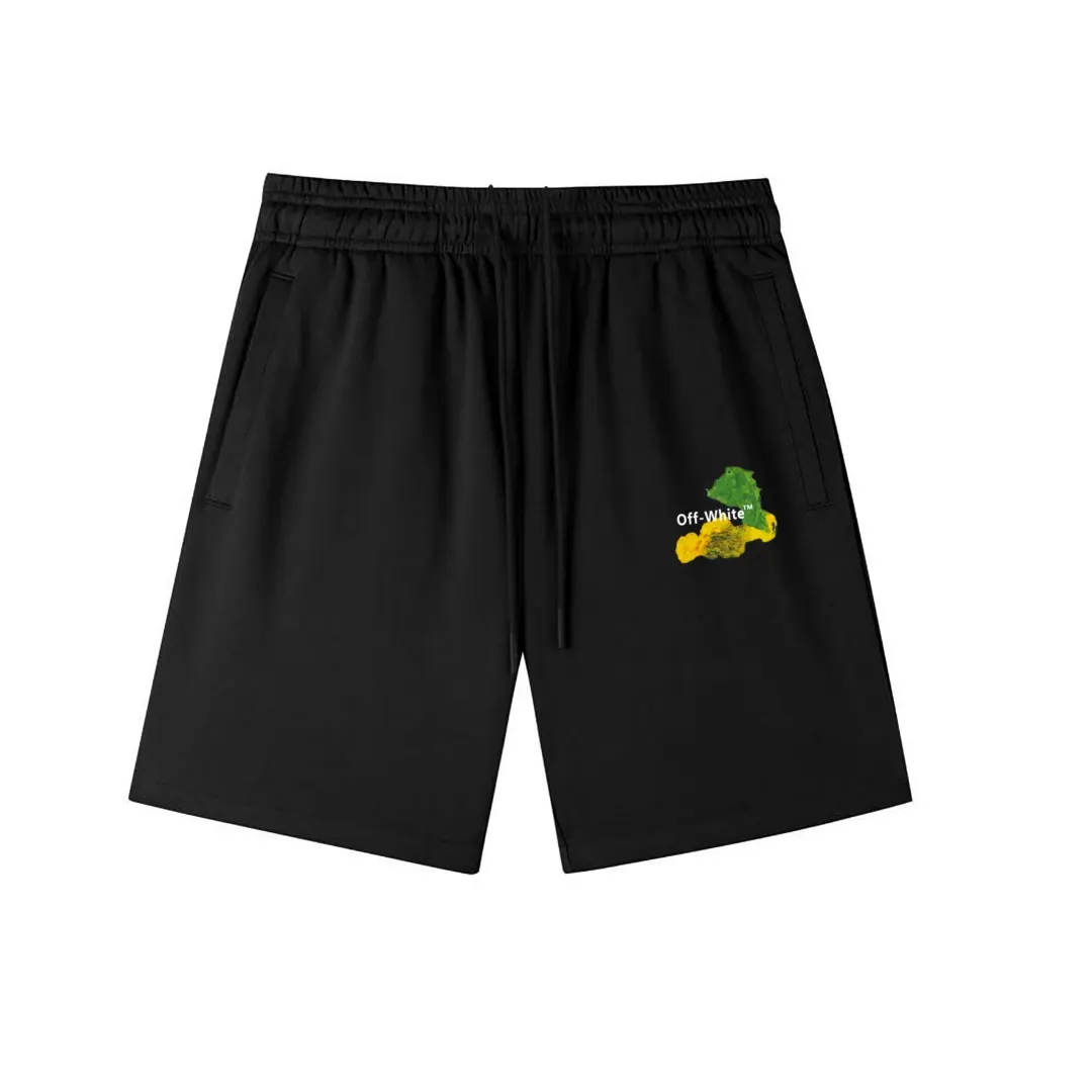 Off-White Graphic Print Cotton Jersey Shorts D12021571 — view 3