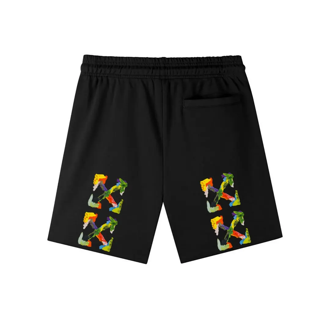 Off-White Graphic Print Cotton Jersey Shorts D12021571 — view 4