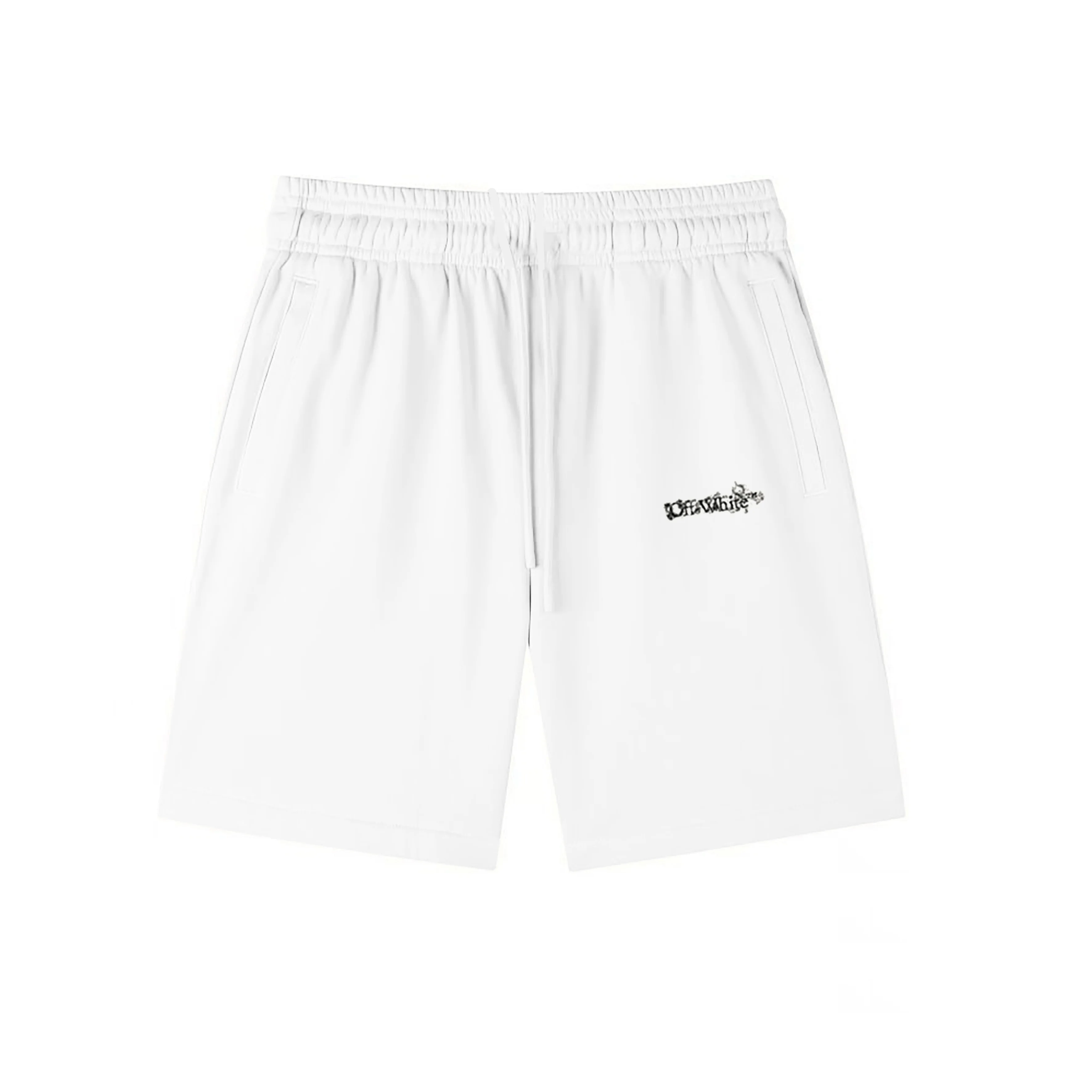 Off-White Logo Print Cotton Jersey Shorts D12021572