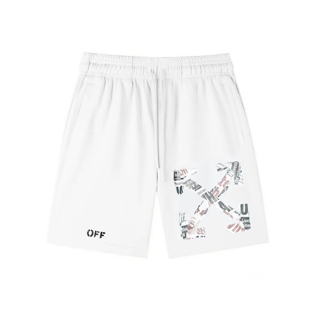Off-White Logo Print Cotton-Jersey Shorts D12021581