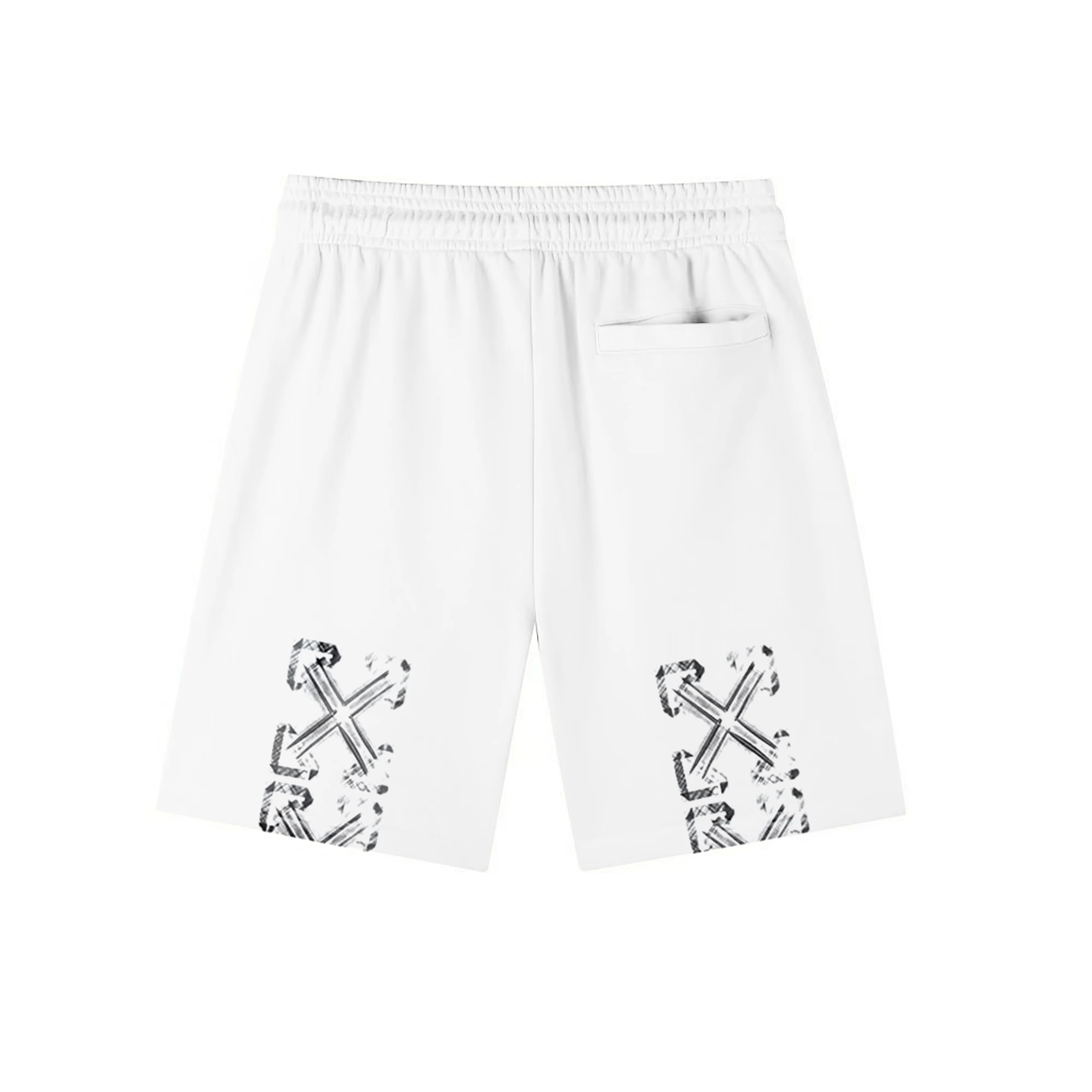 Off-White Logo Print Cotton Jersey Shorts D12021573 — view 2