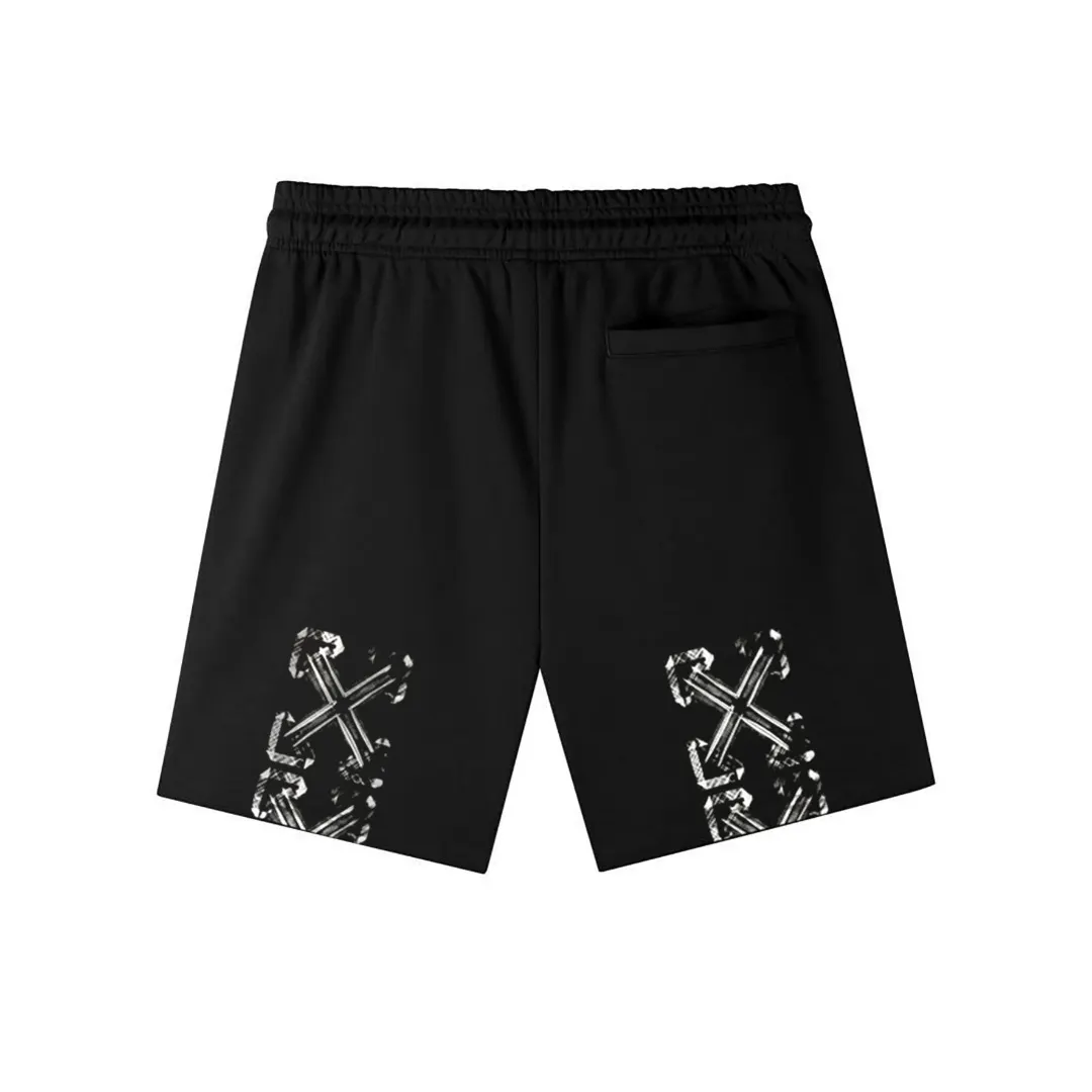 Off-White Logo Print Cotton Jersey Shorts D12021573 — view 4