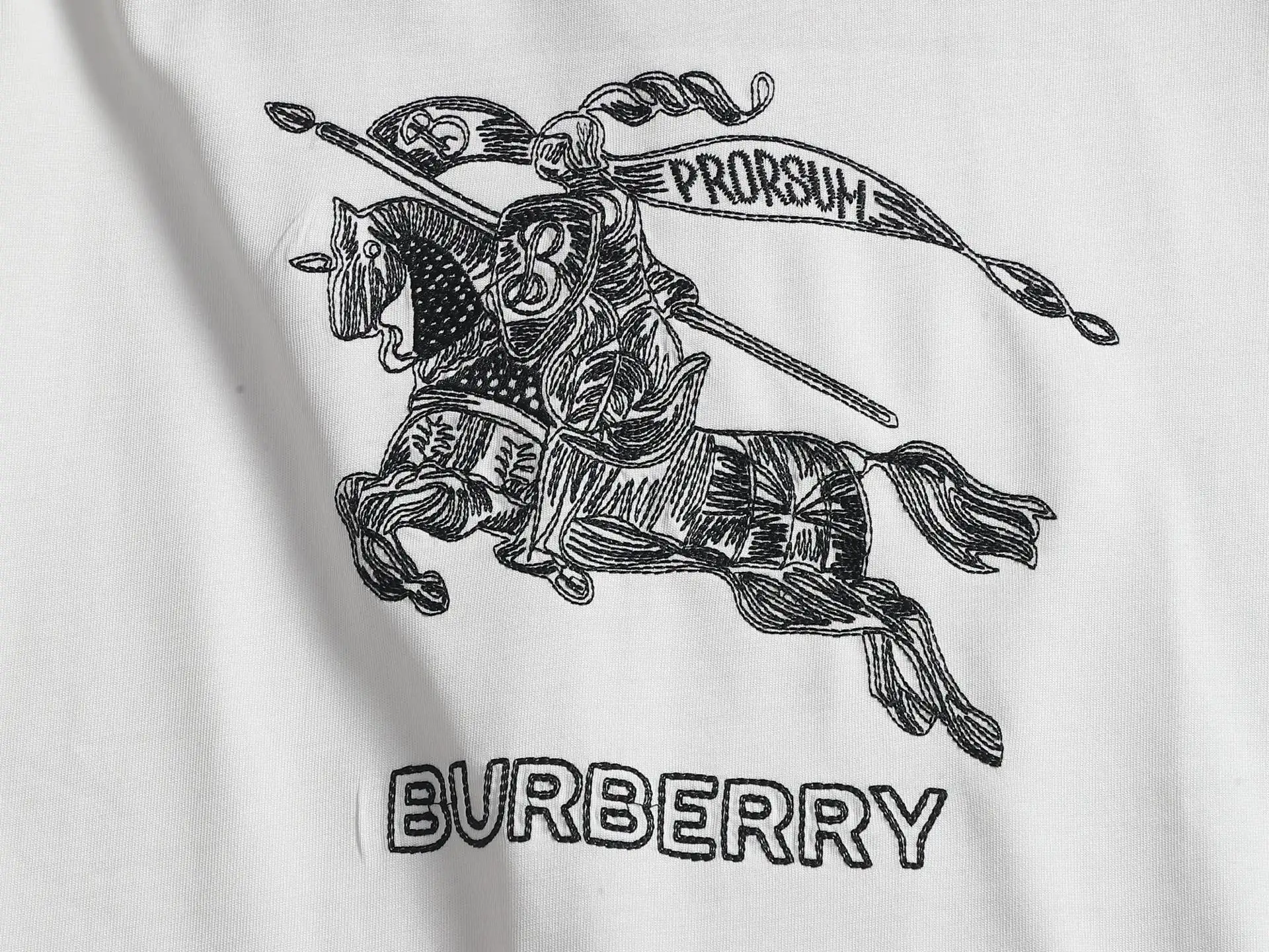 Embroidered Equestrian Knight Logo T-Shirt D13521473 — view 4