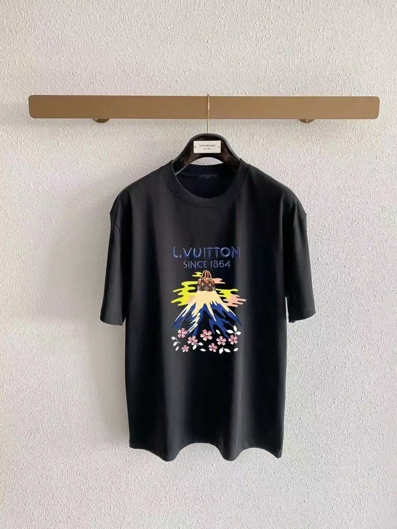 Mount Fuji Graphic Print Cotton T-Shirt D13521617
