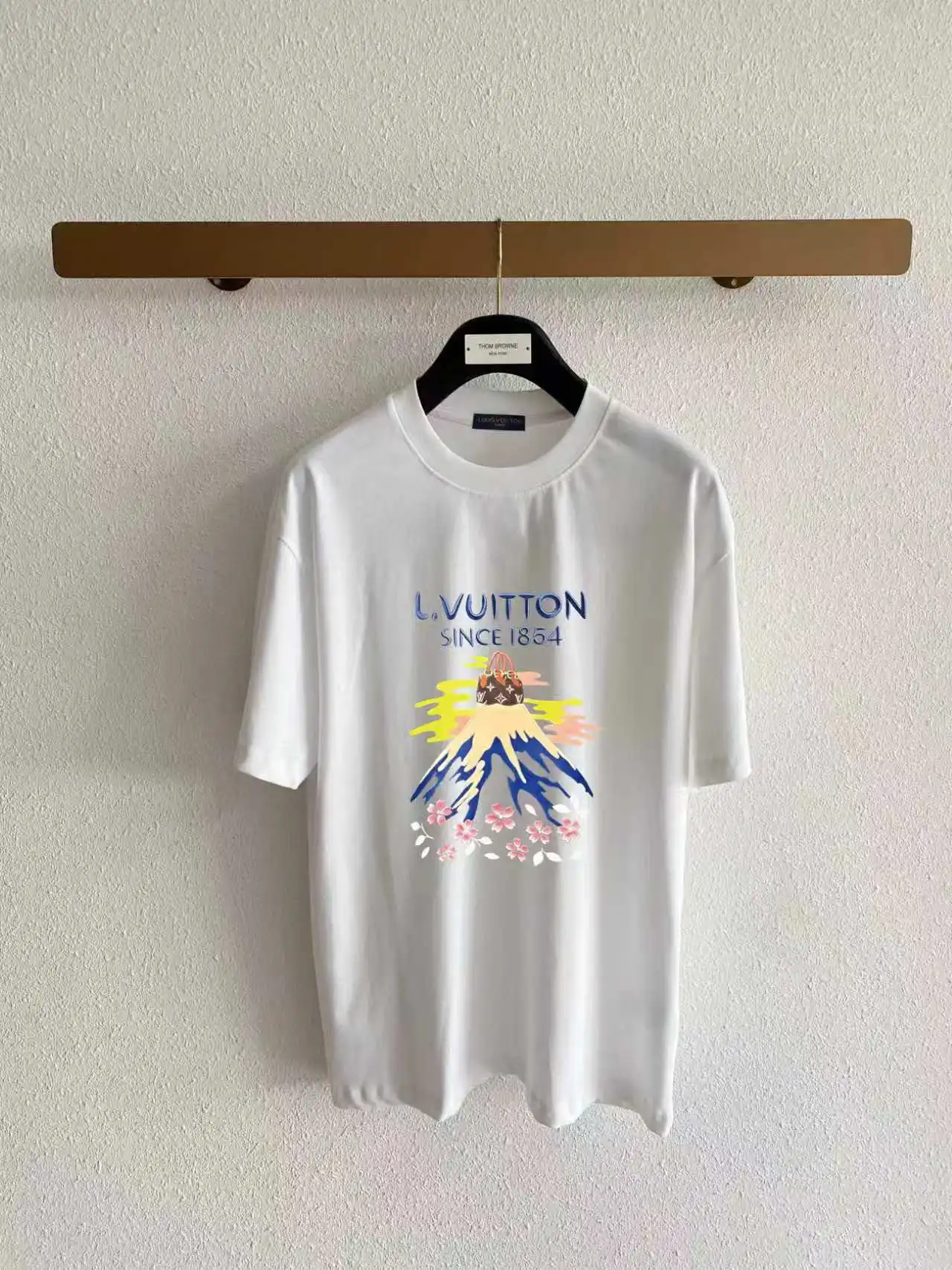 Mount Fuji Graphic Print Cotton T-Shirt D13521614