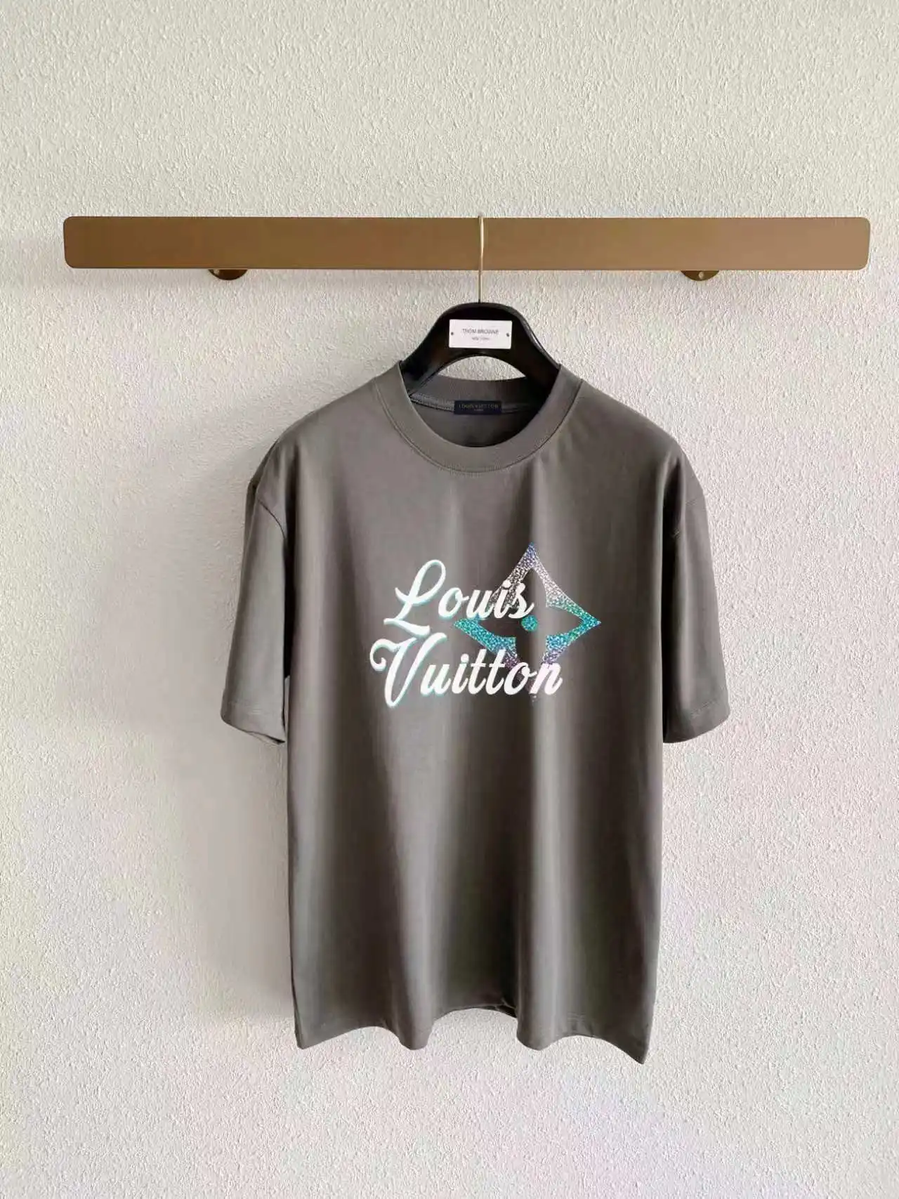 Gradient Script Logo Cotton T-Shirt D13521619