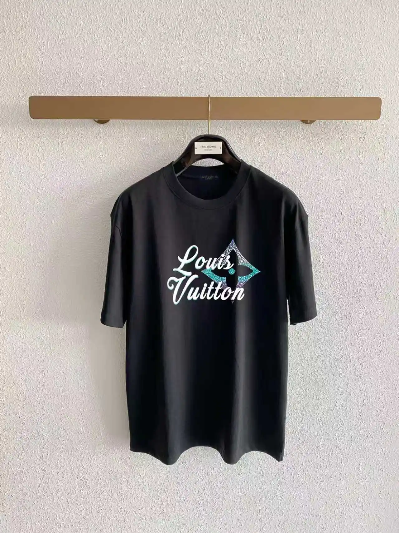 Gradient Script Logo Cotton T-Shirt D13521621