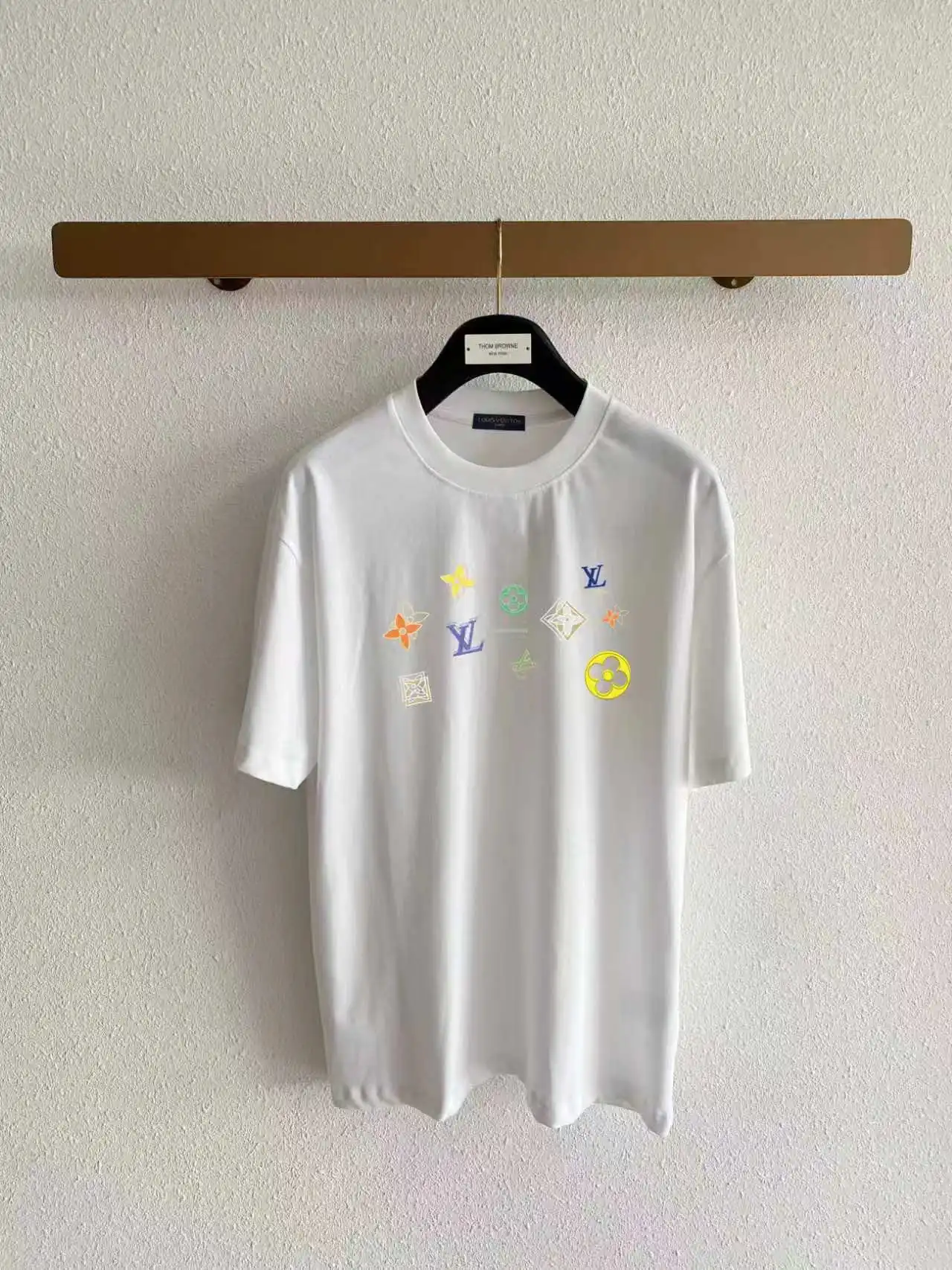 Monogram Badge Print Cotton T-Shirt D13521430