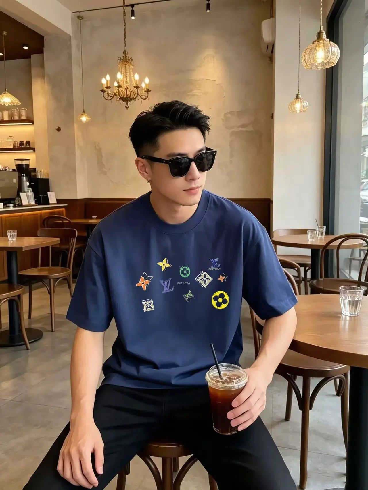 Monogram Badge Print Cotton T-Shirt D13521432 — view 6