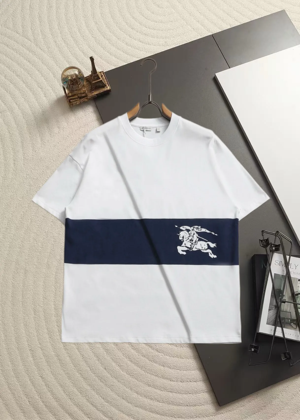 Equestrian Knight Print Color-Block T-Shirt D13521464
