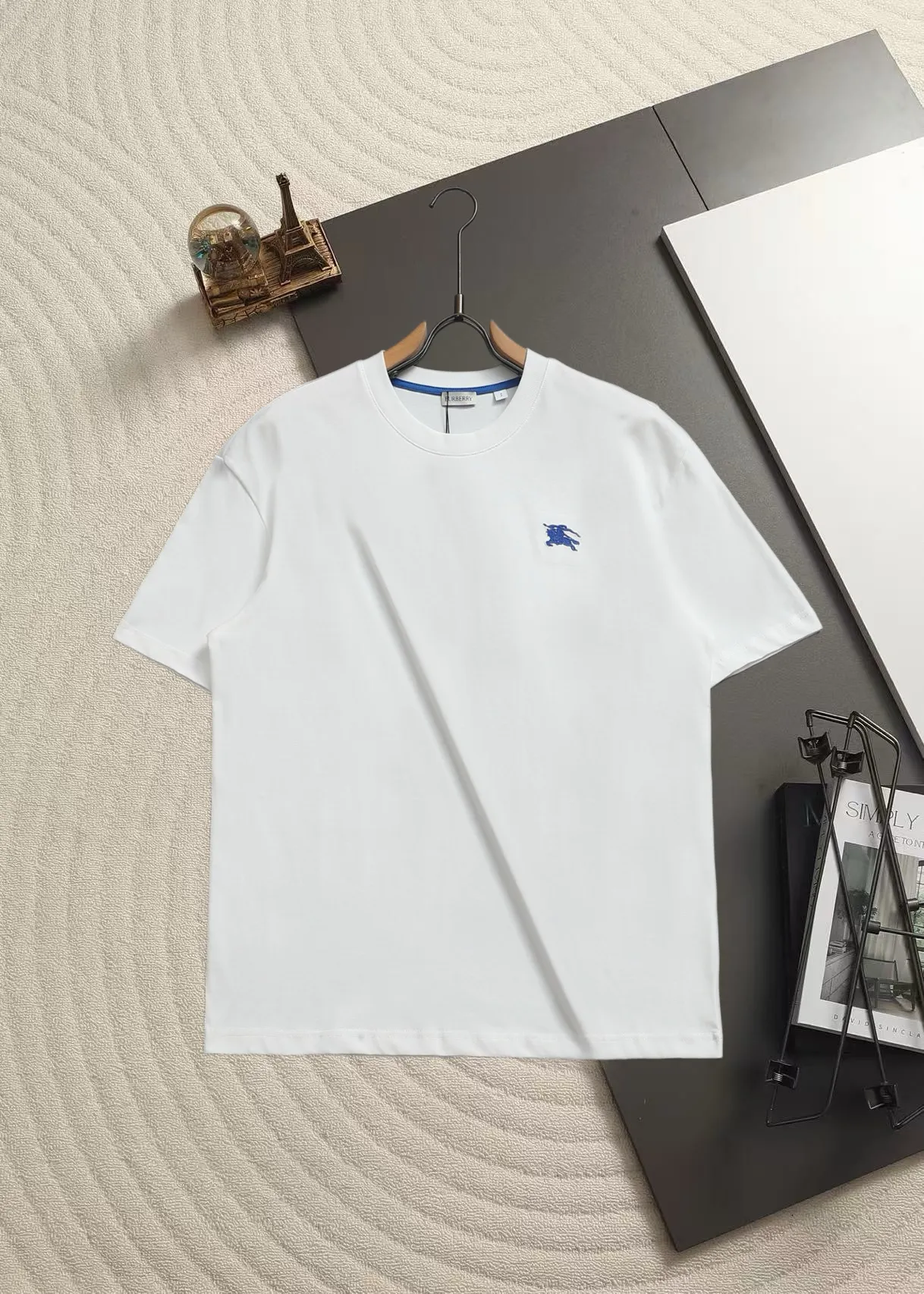 Equestrian Knight Embroidery Cotton T-Shirt D13521467