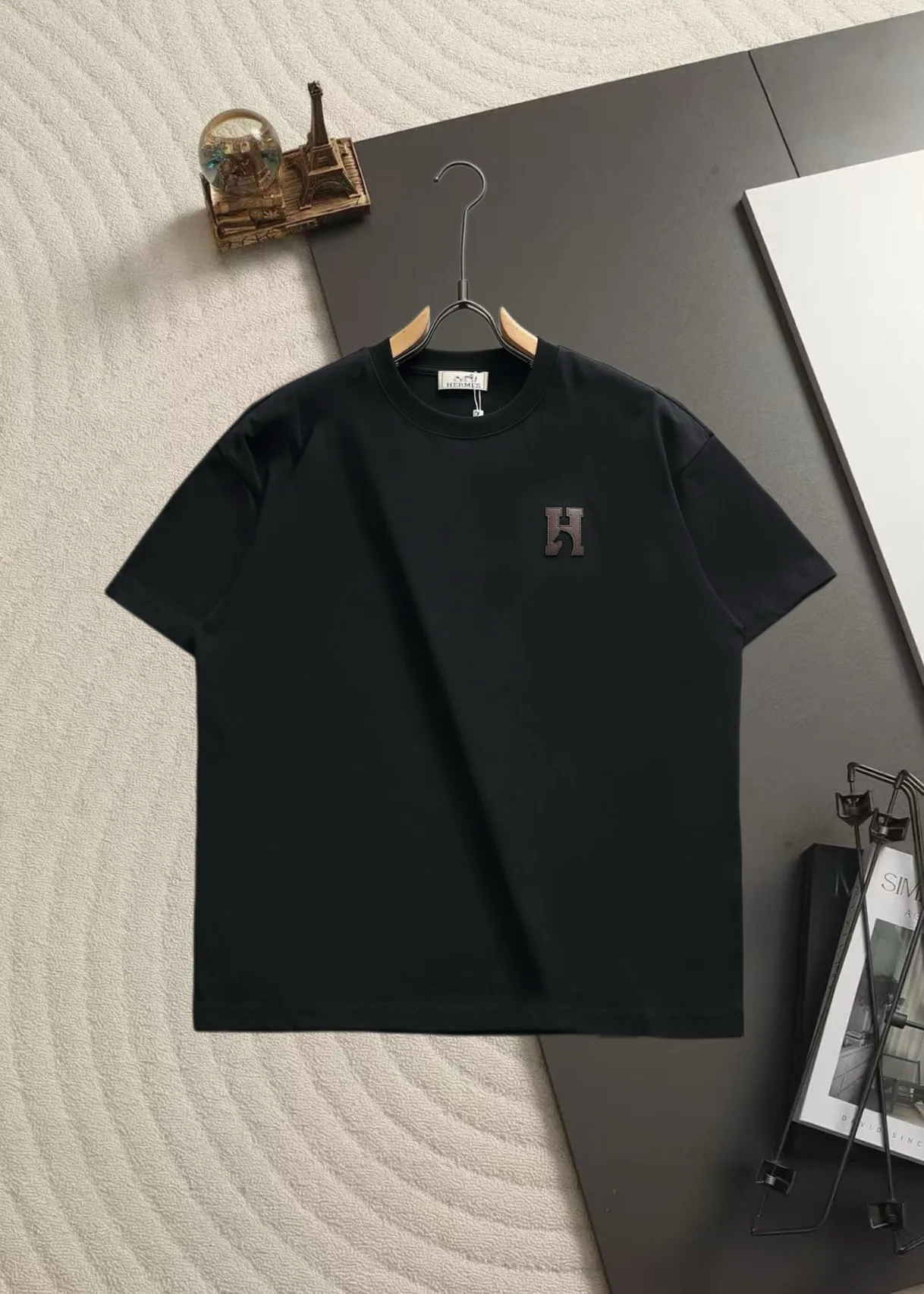 H Logo Cotton-Blend T-Shirt D13521491