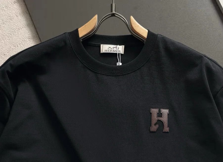 H Logo Cotton-Blend T-Shirt D13521491 — view 3
