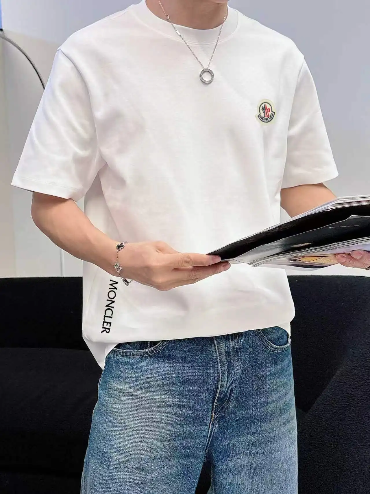 Logo Patch Cotton Jersey T-Shirt D13521622 — view 5