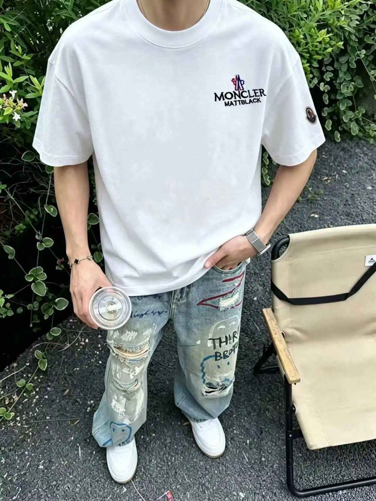 Logo Embroidered Cotton T-Shirt D13521410 — view 5