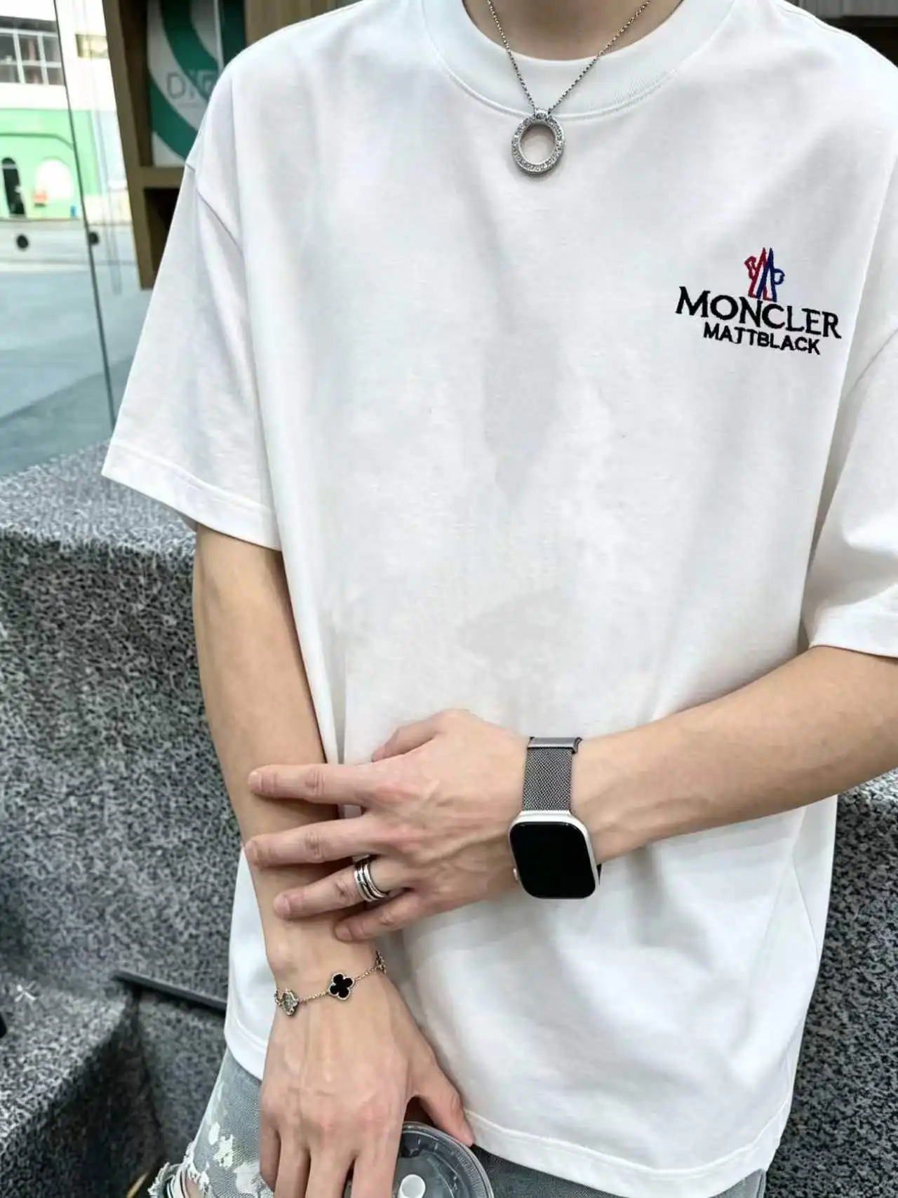 Logo Embroidered Cotton T-Shirt D13521410 — view 6