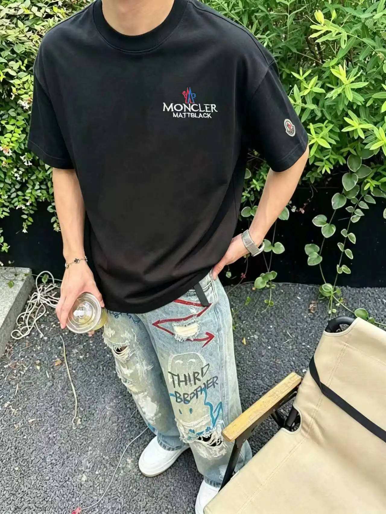 Logo Embroidered Cotton T-Shirt D13521413 — view 6
