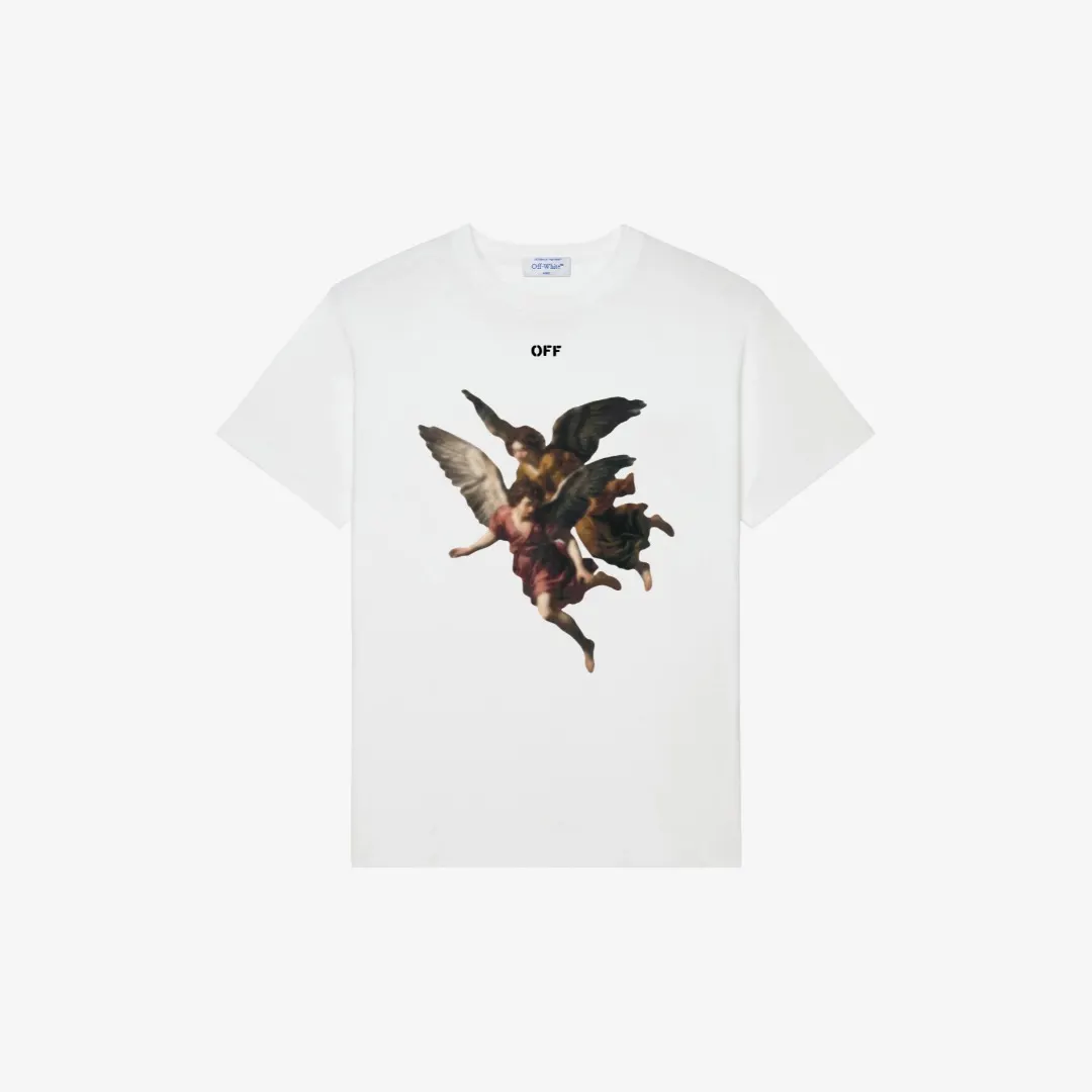 Angel Graphic Print Cotton T-Shirt D13521602