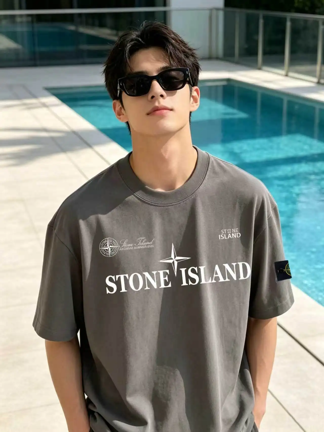 Logo Print Cotton Jersey T-Shirt D14021419 — view 5