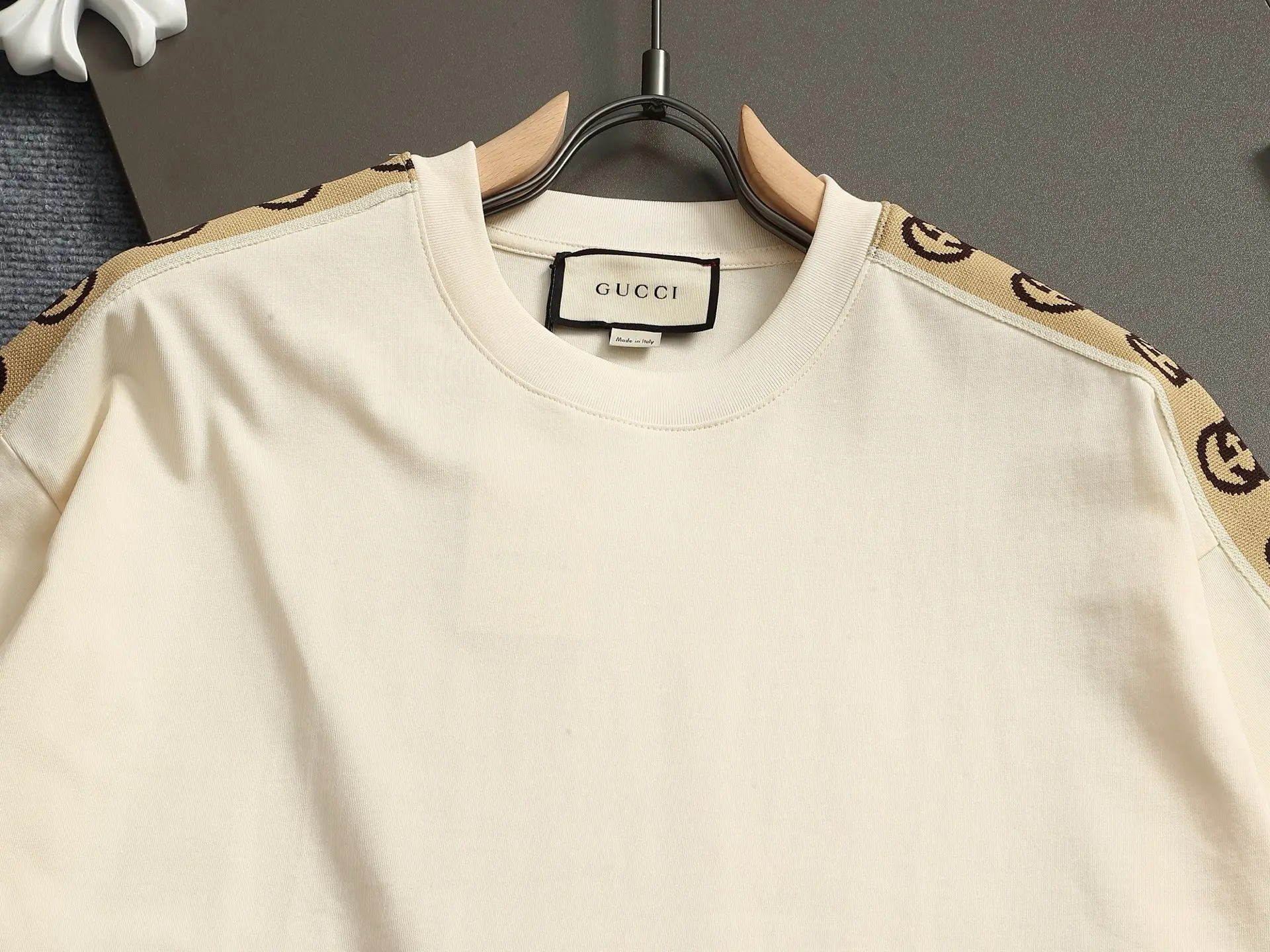 Logo-Tape Cotton Jersey T-Shirt D13521475 — view 4