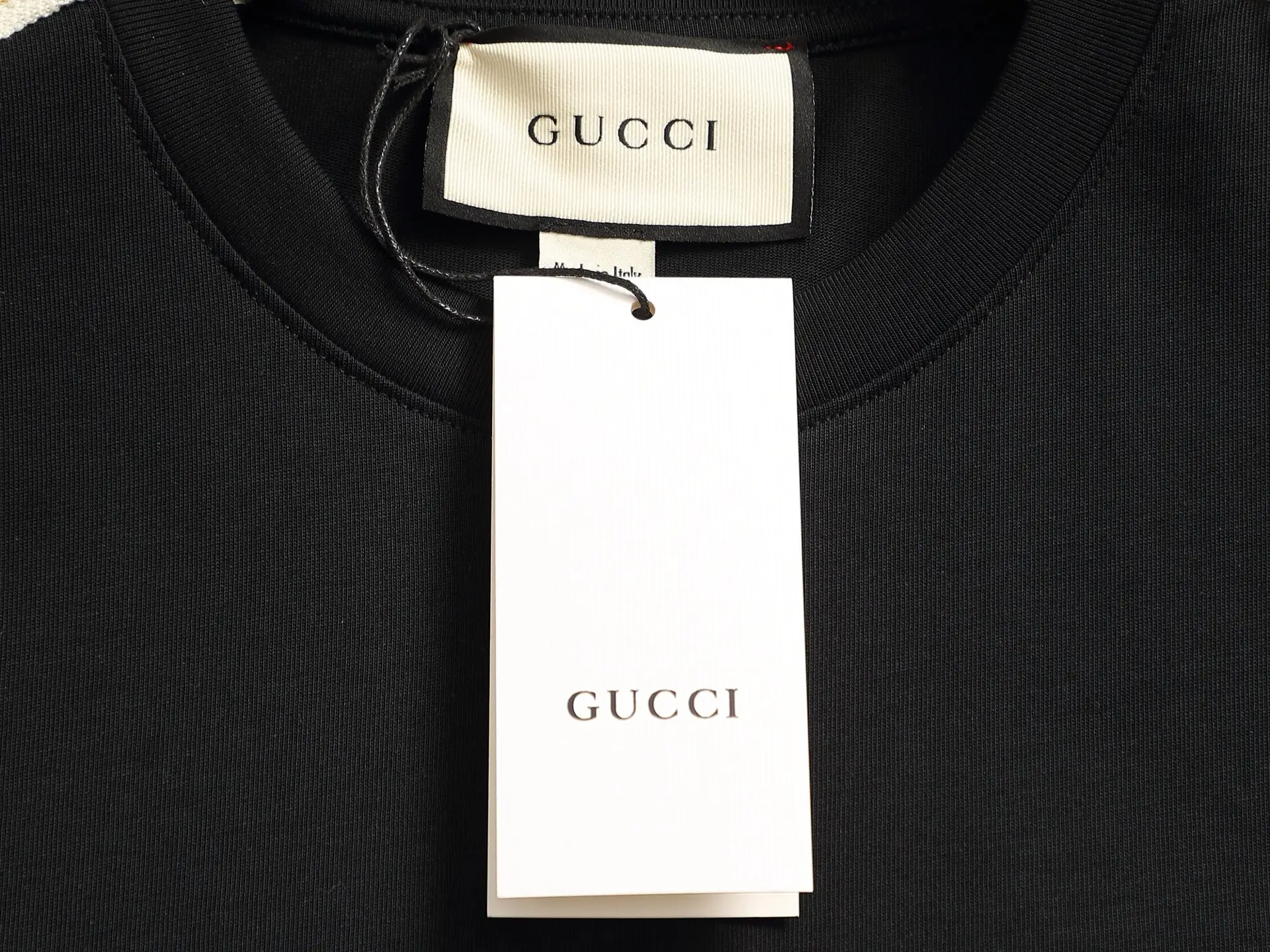 Webbing Trim Logo Print Cotton T-Shirt D13521476 — view 5
