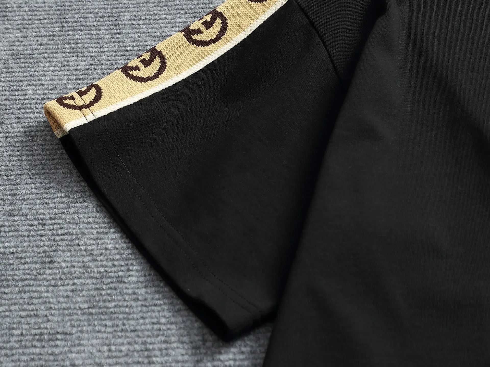Webbing Trim Logo Print Cotton T-Shirt D13521476 — view 6