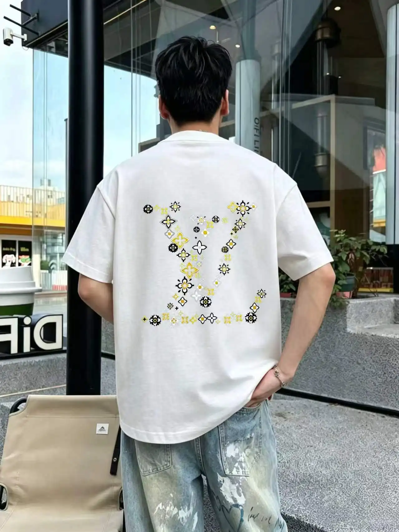 Signature Embroidered Cotton T-Shirt D14021610 — view 6