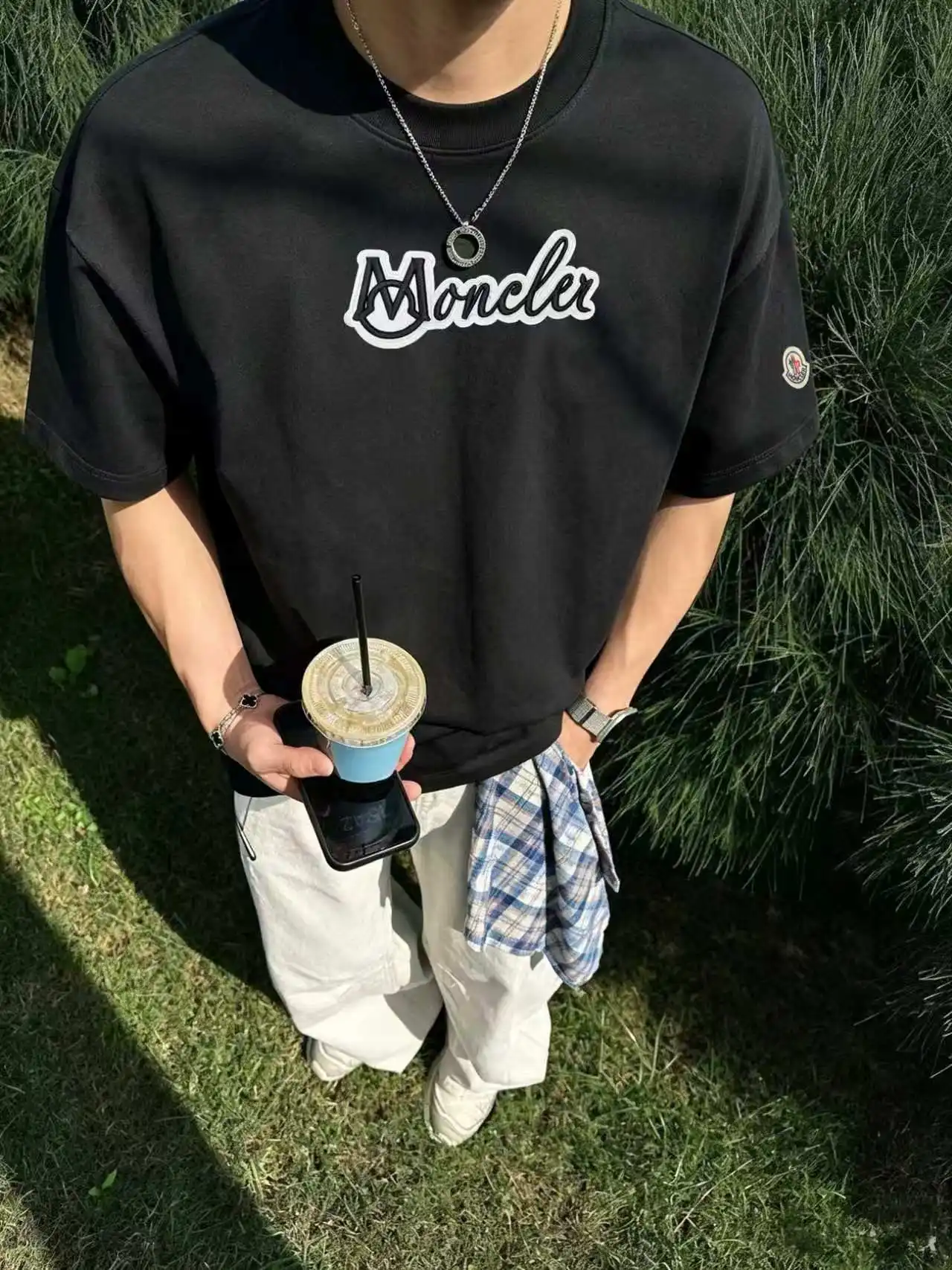 Logo Embroidered Cotton T-Shirt D14021409 — view 5