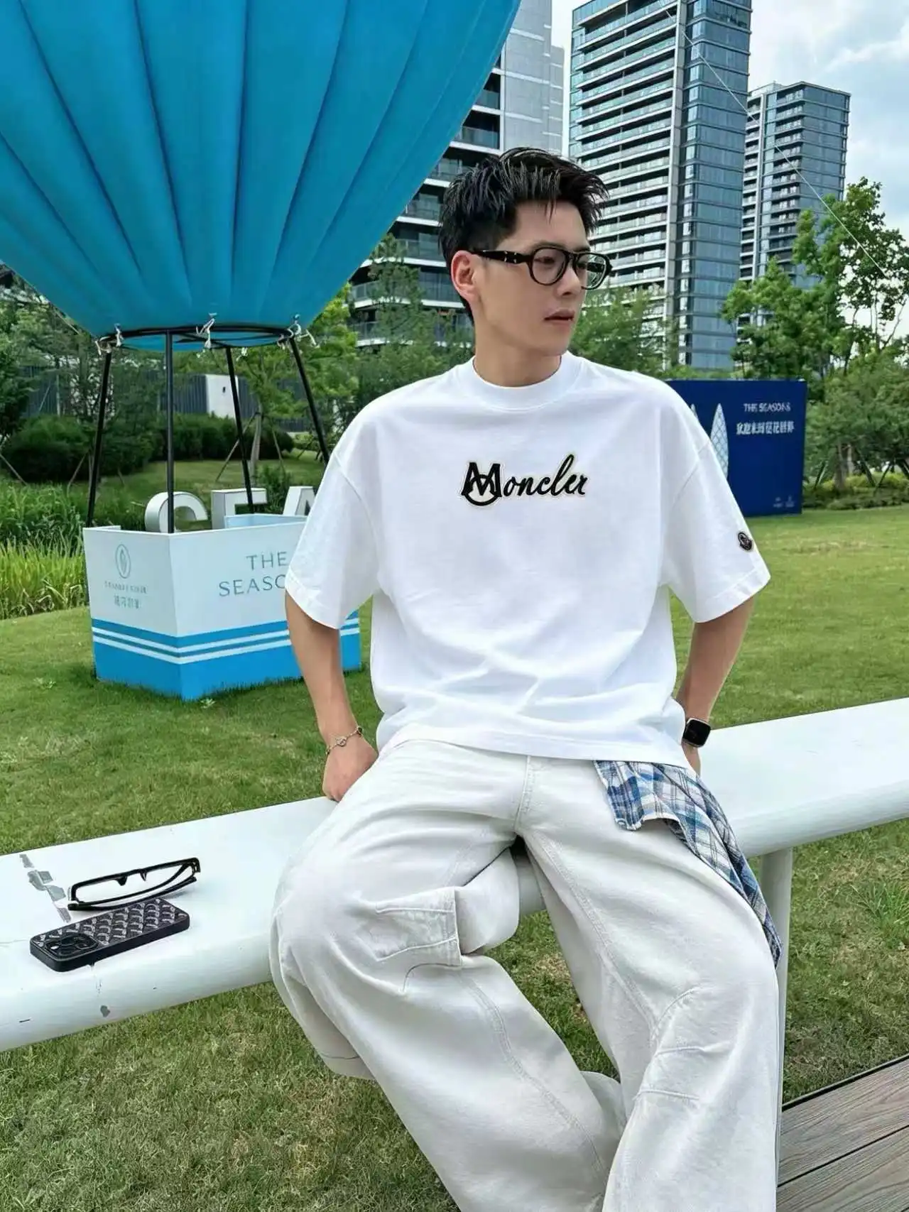 Logo Embroidered Cotton T-Shirt D14021406 — view 5