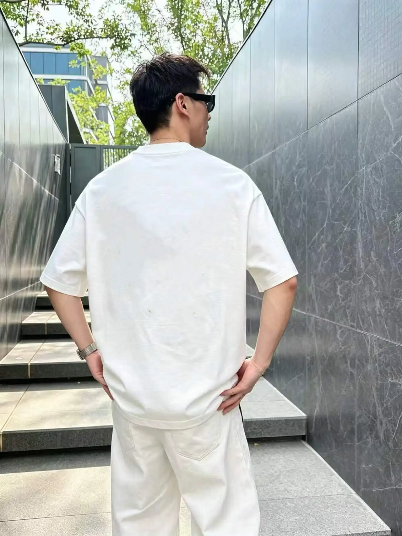 Logo Embroidered Cotton T-Shirt D14021406 — view 8