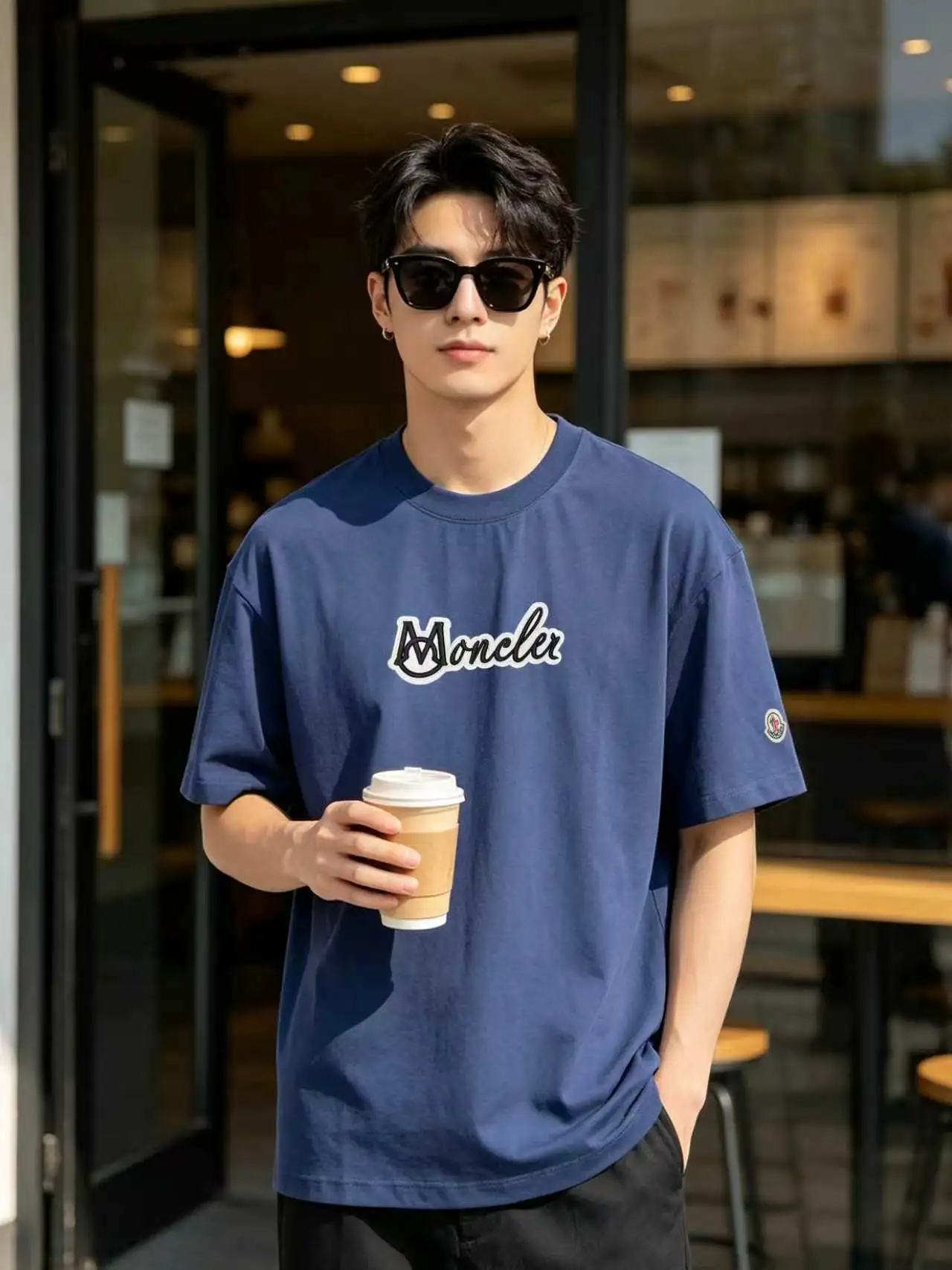 Logo Embroidery Cotton T-Shirt D14021407 — view 5