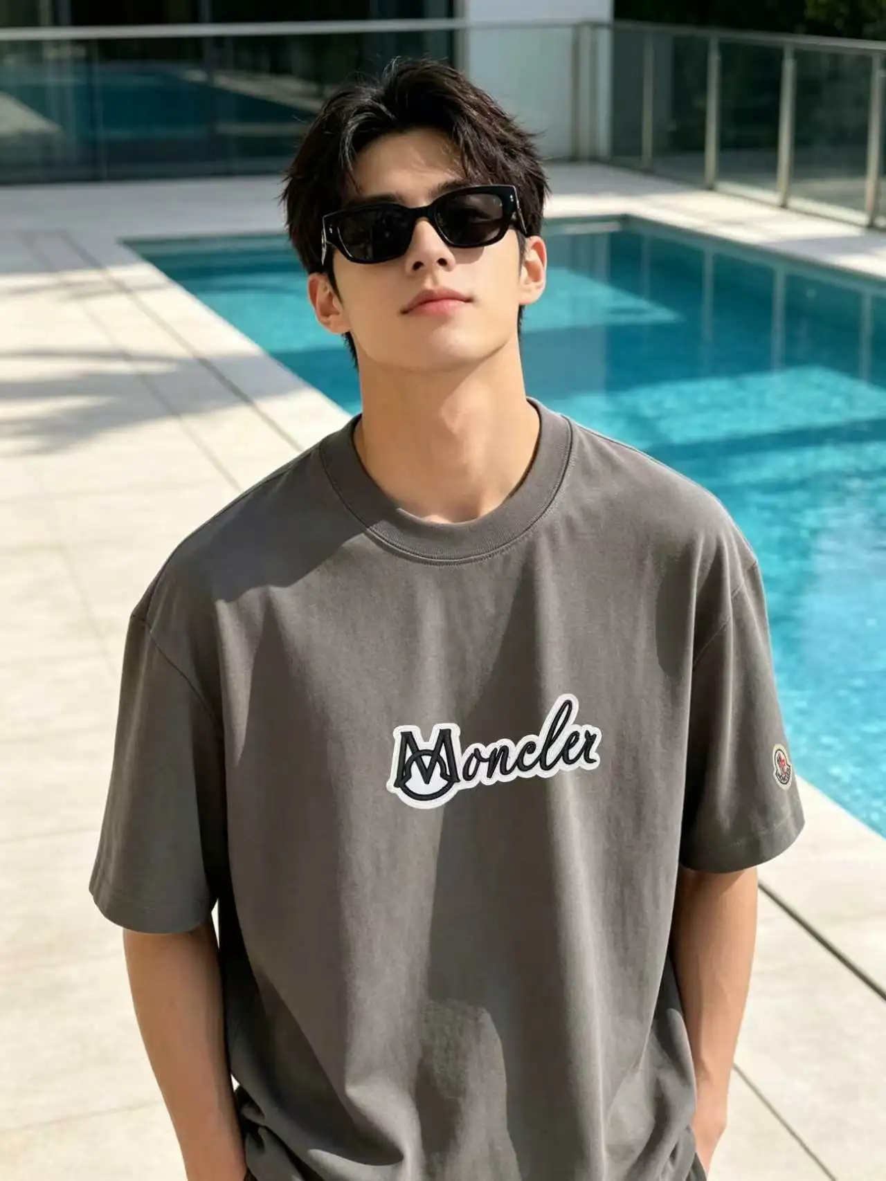 Logo Embroidered Cotton T-Shirt D14021408 — view 5