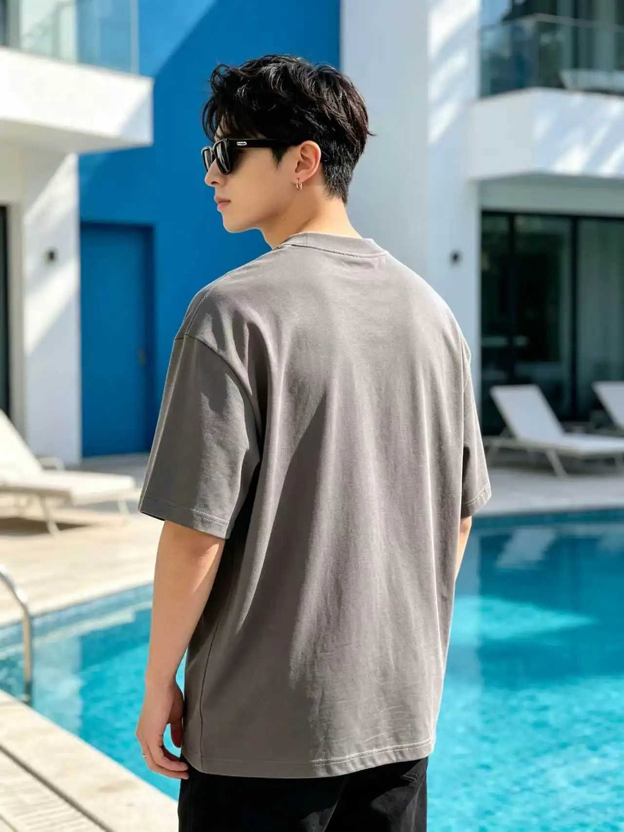 Logo Embroidered Cotton T-Shirt D14021408 — view 9