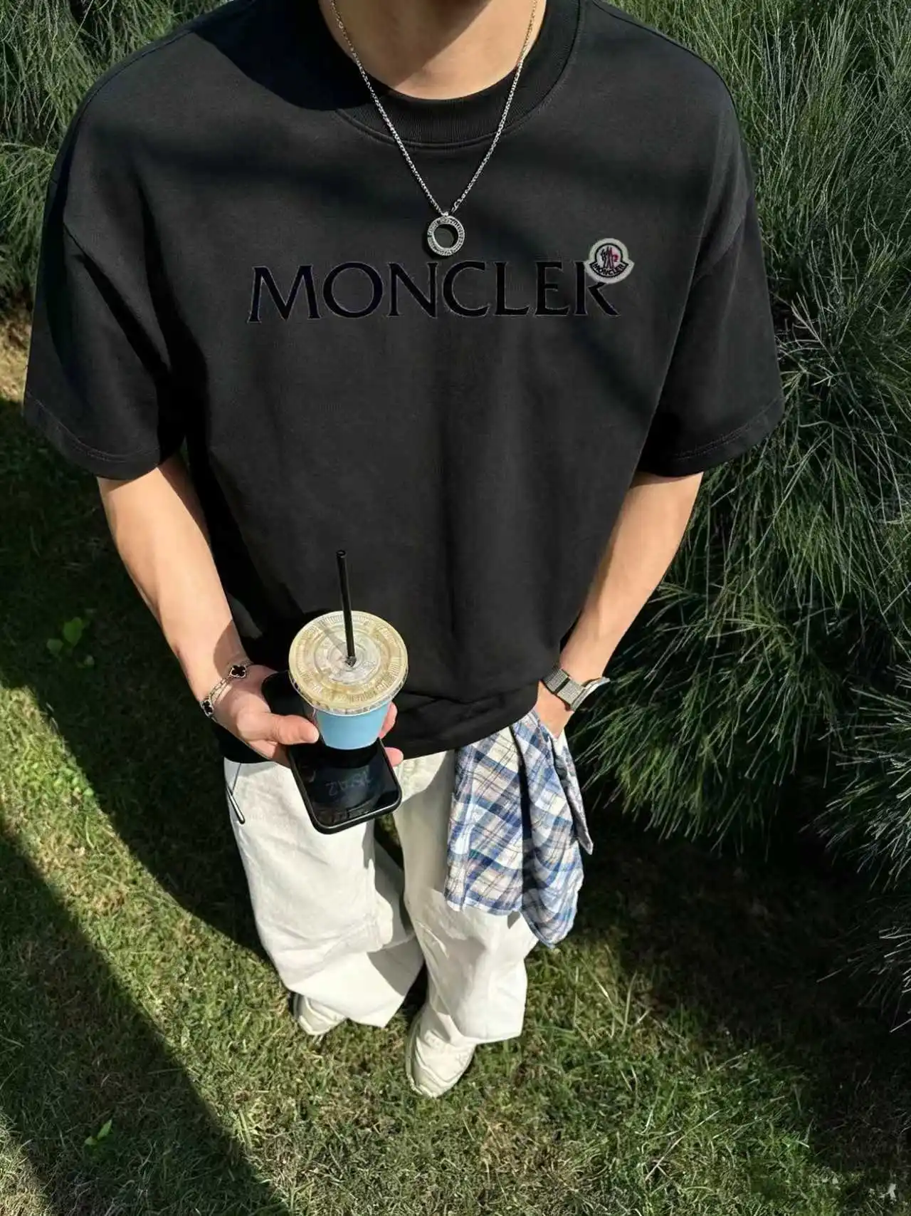 Logo-Embroidered Cotton Jersey T-Shirt D14021405 — view 5