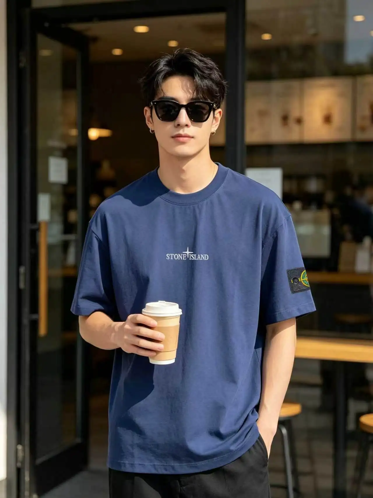 Logo-Embroidered Cotton Jersey T-Shirt D14021424 — view 6