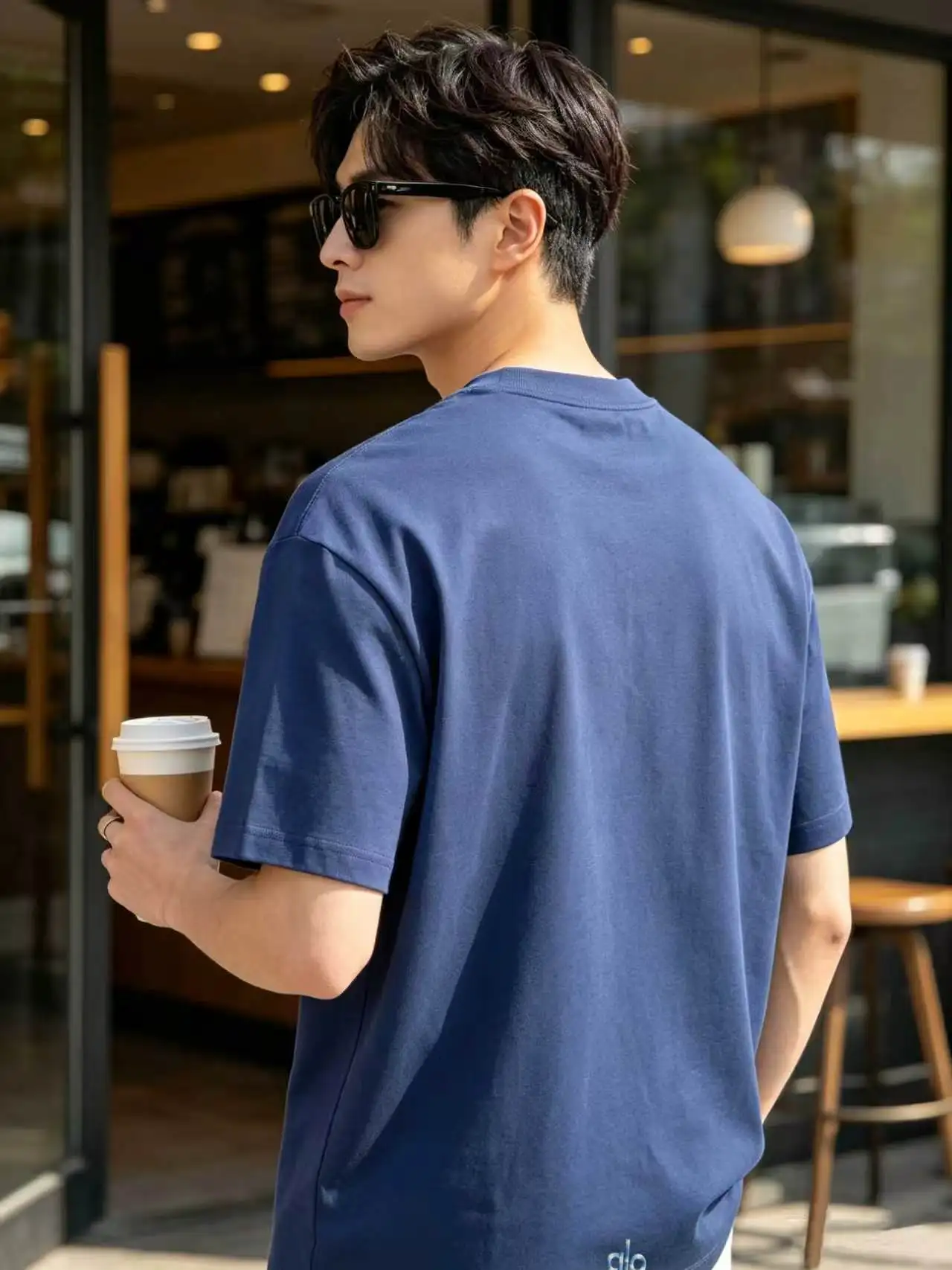Logo Embroidered Cotton T-Shirt D14021416 — view 6