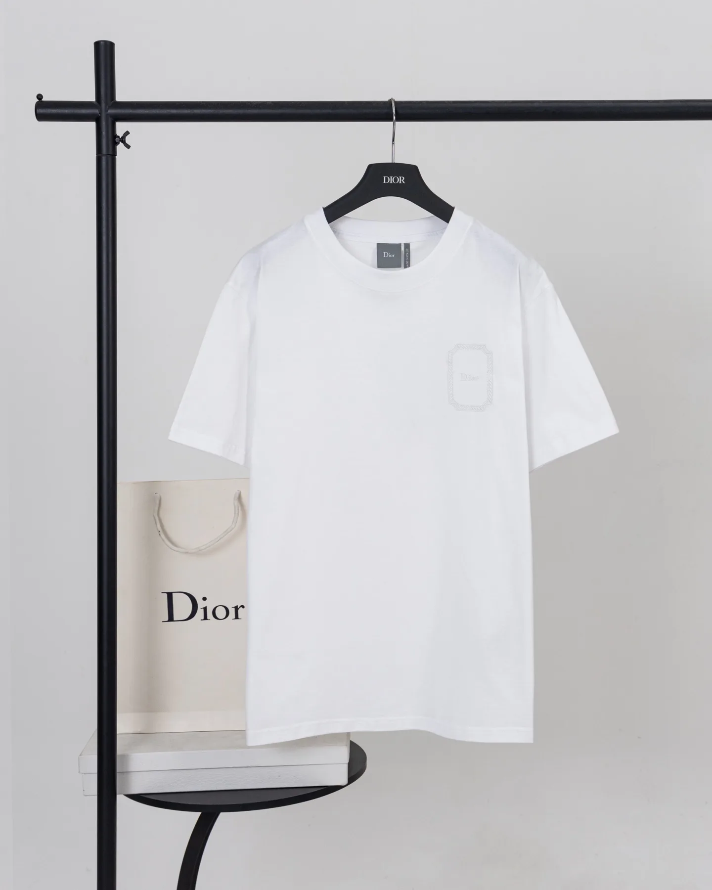 Embroidered Logo Mercerized Cotton T-Shirt D14021166