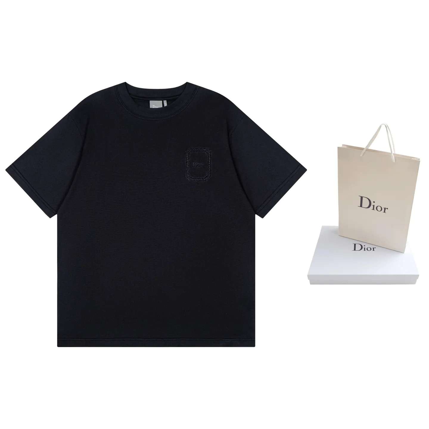 Embroidered Logo Mercerized Cotton T-Shirt D14021165