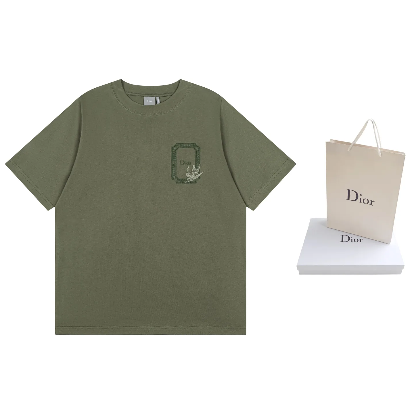 Hummingbird Médaillon Embroidered Cotton T-Shirt D14521163
