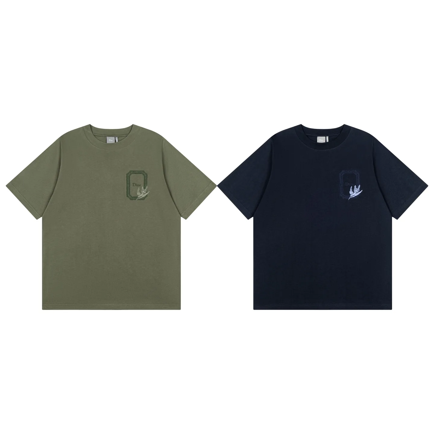 Hummingbird Médaillon Embroidered Cotton T-Shirt D14521163 — view 14