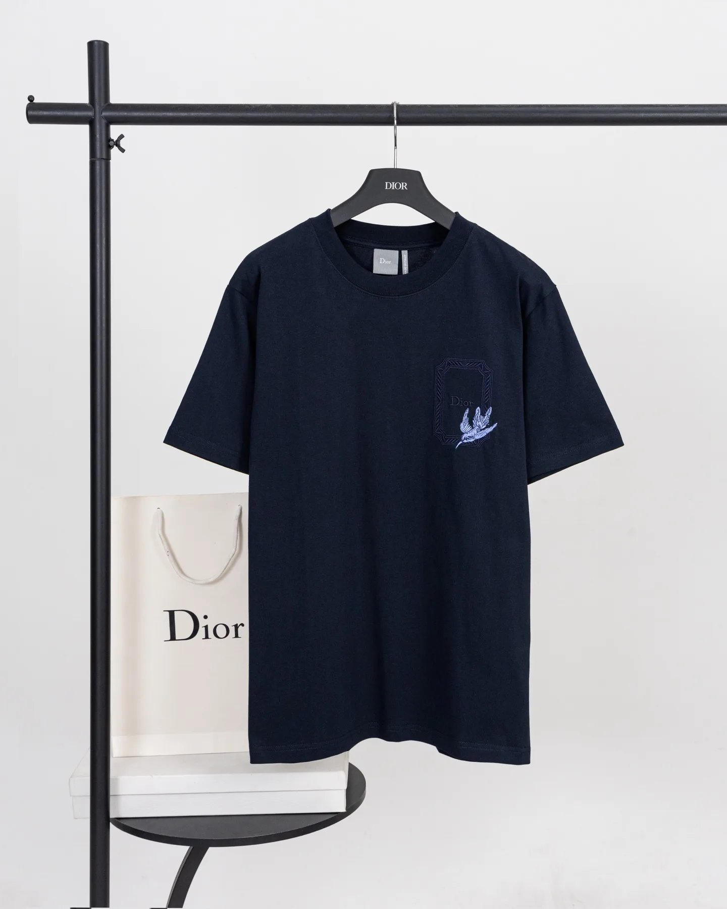 Hummingbird Médaillon Embroidered Cotton T-Shirt D14521160