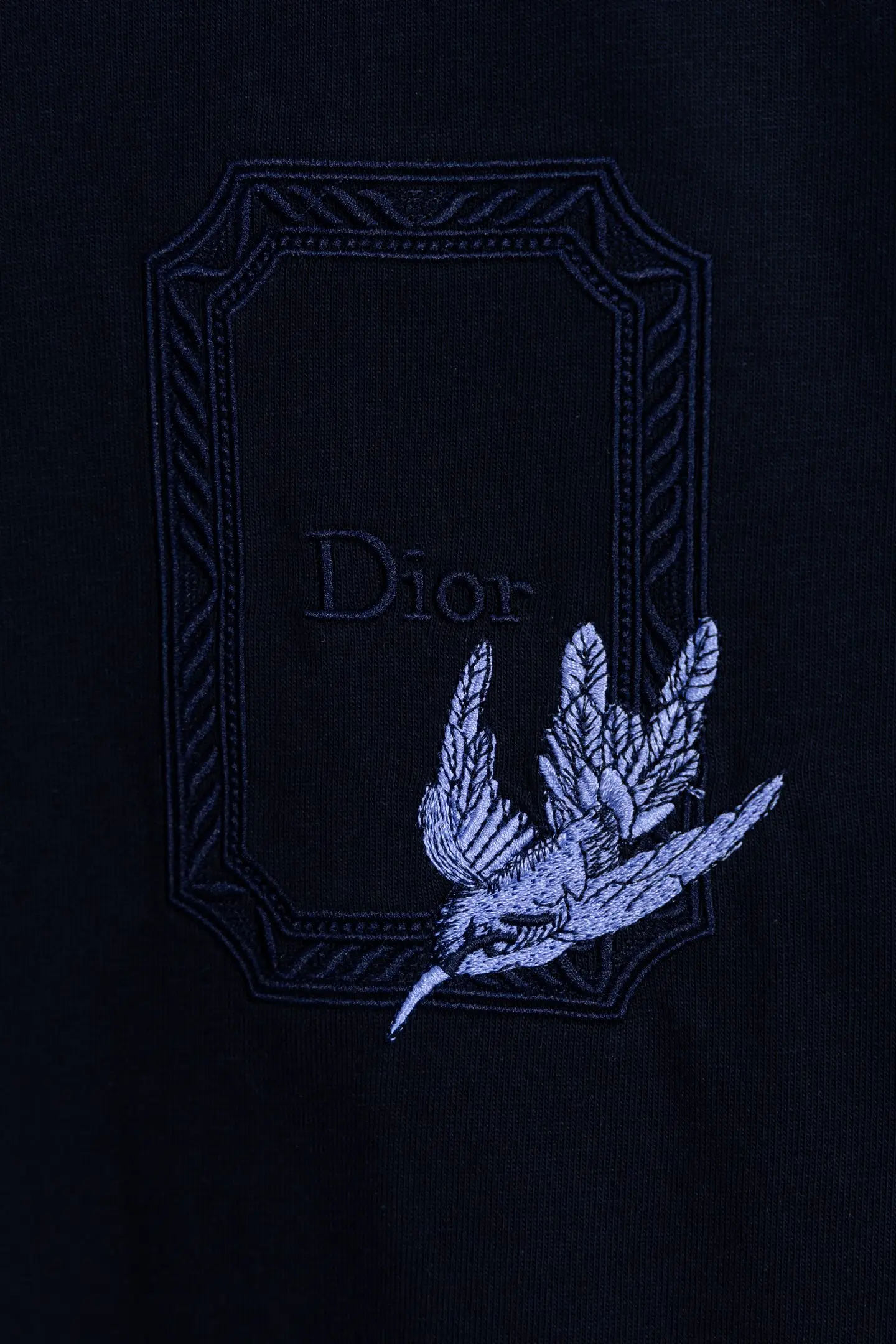Hummingbird Médaillon Embroidered Cotton T-Shirt D14521160 — view 7