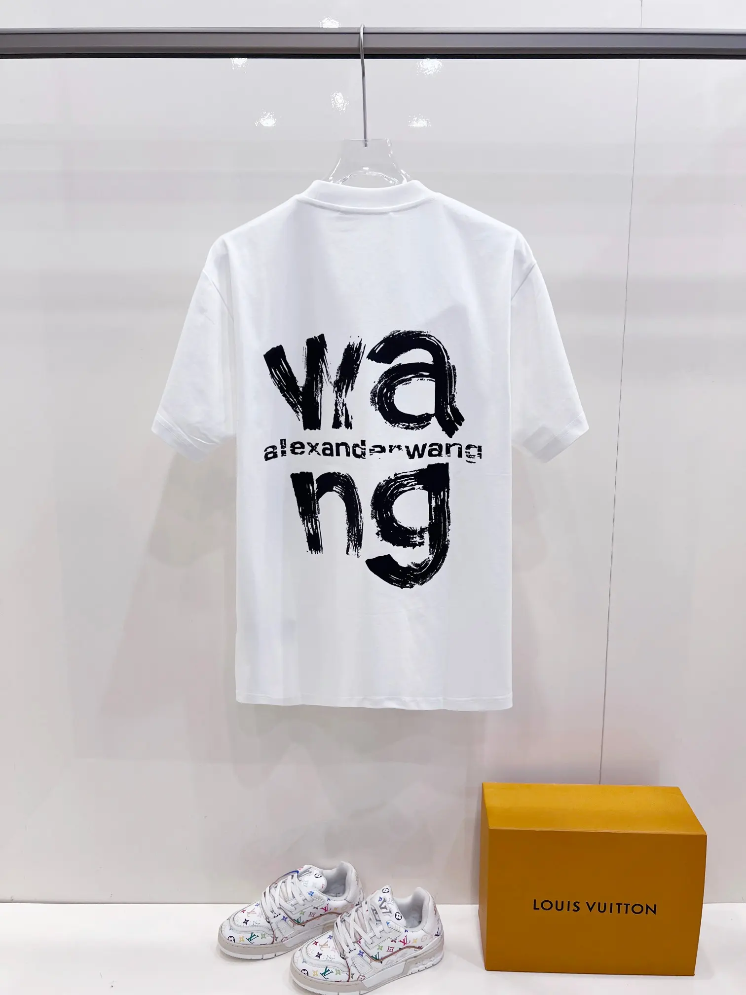 Alexander Wang Brushstroke Logo Cotton T-Shirt D15021441