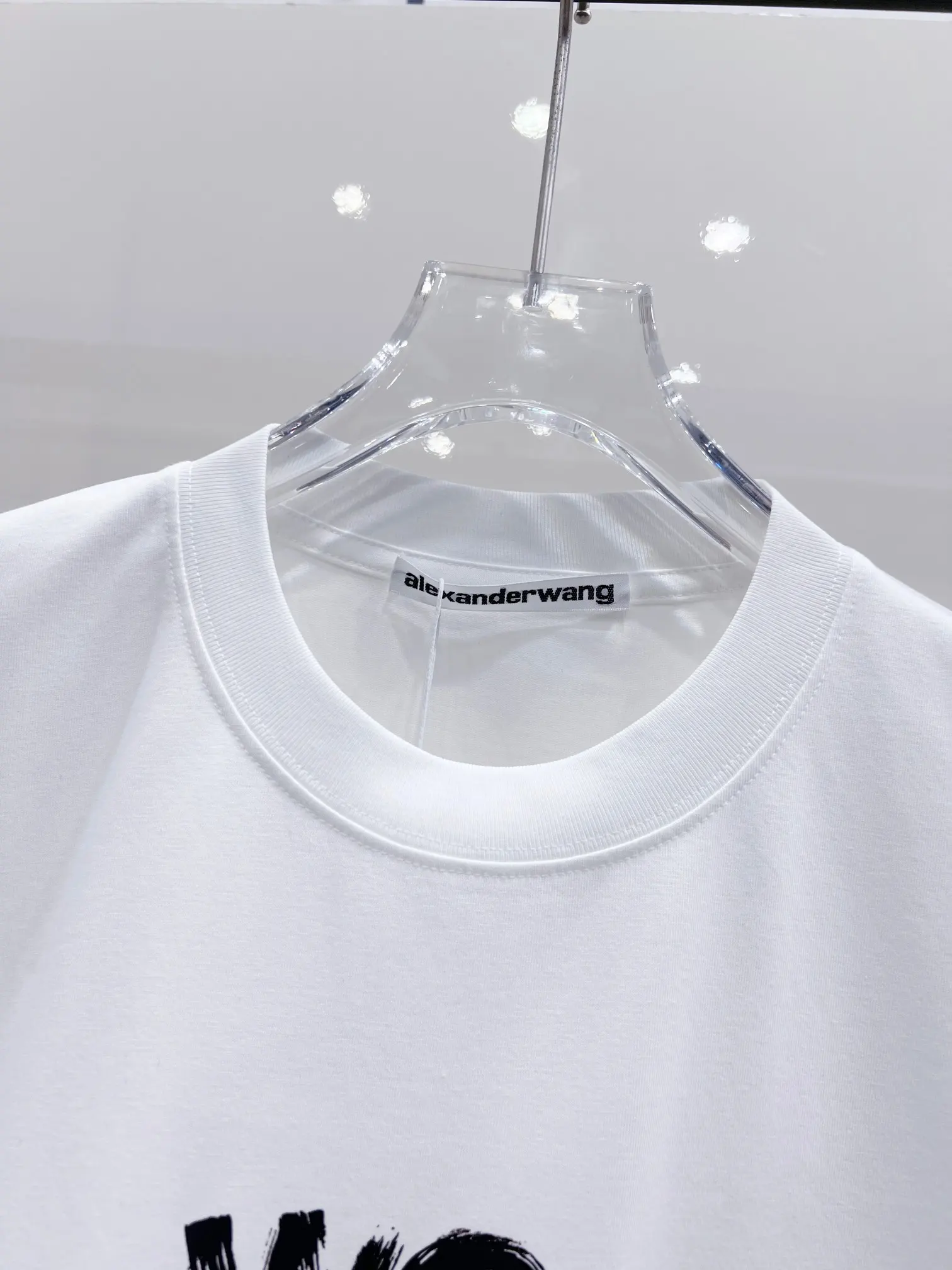 Alexander Wang Brushstroke Logo Cotton T-Shirt D15021441 — view 3