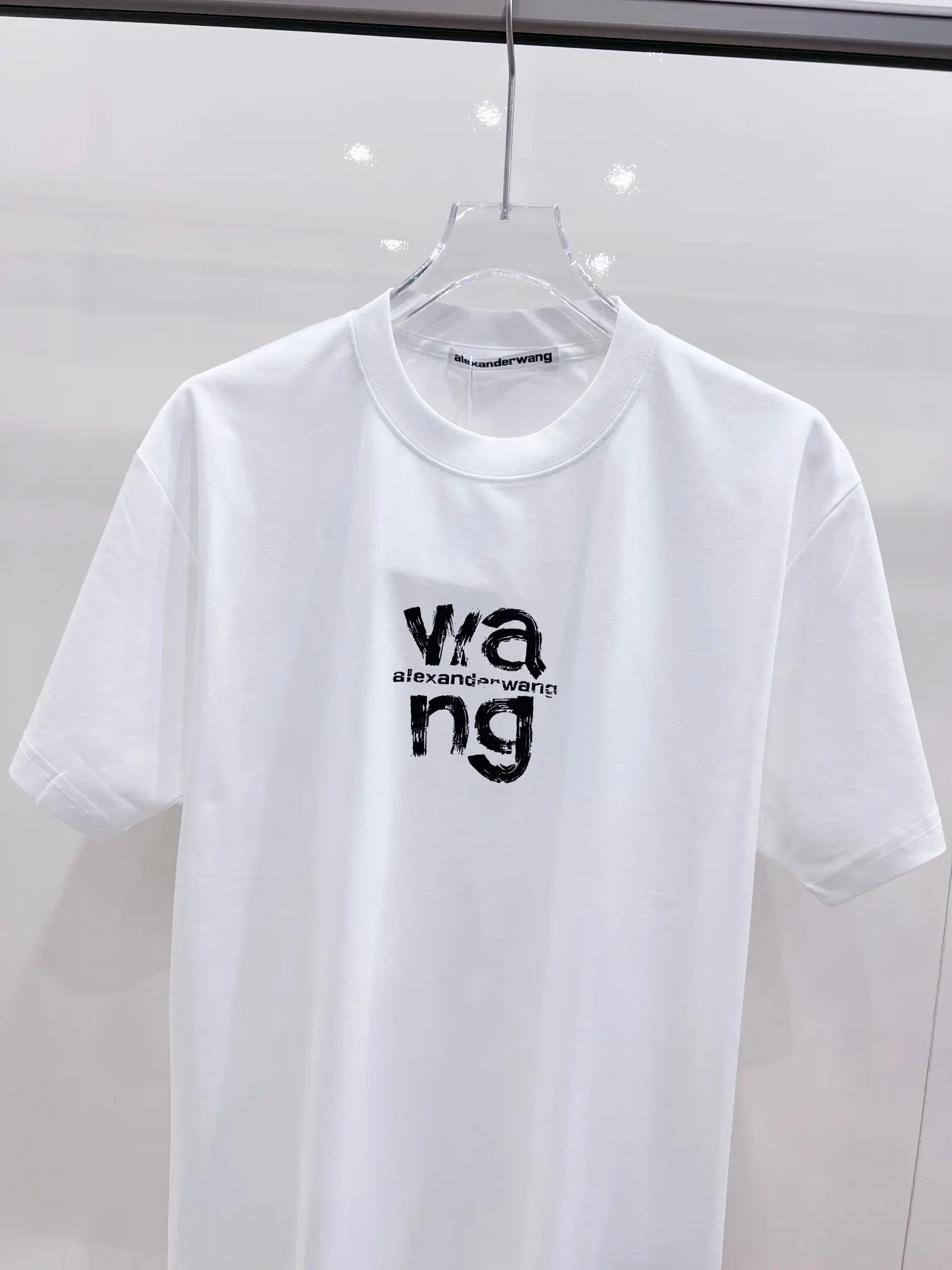 Alexander Wang Brushstroke Logo Cotton T-Shirt D15021441 — view 4