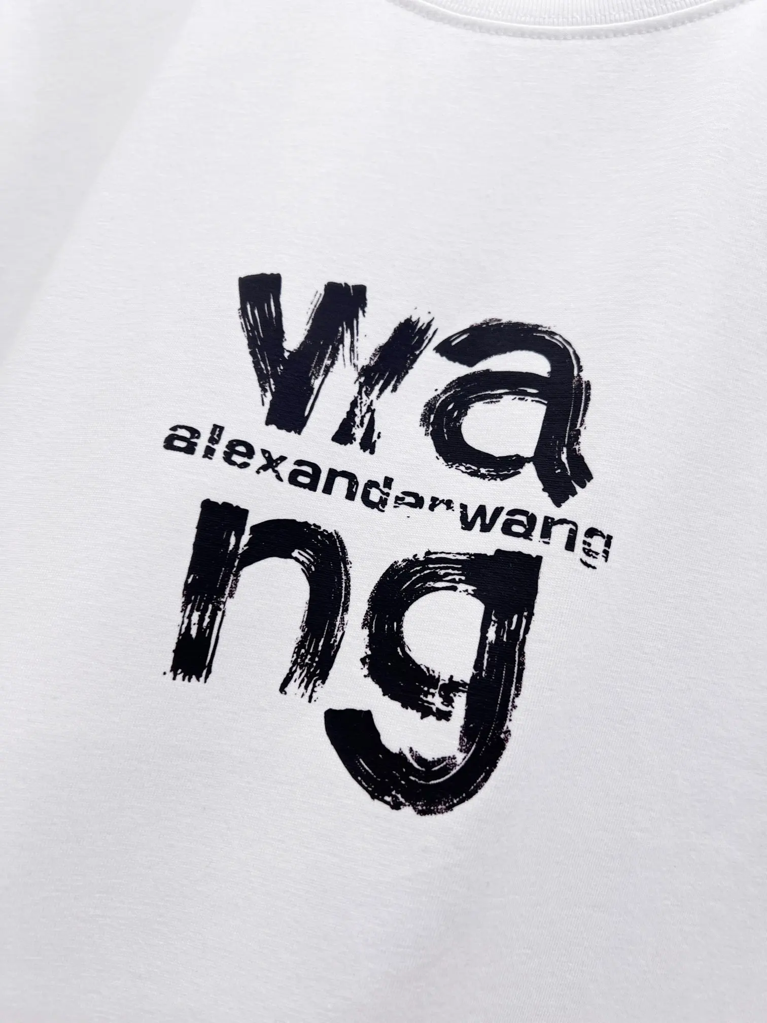 Alexander Wang Brushstroke Logo Cotton T-Shirt D15021441 — view 5
