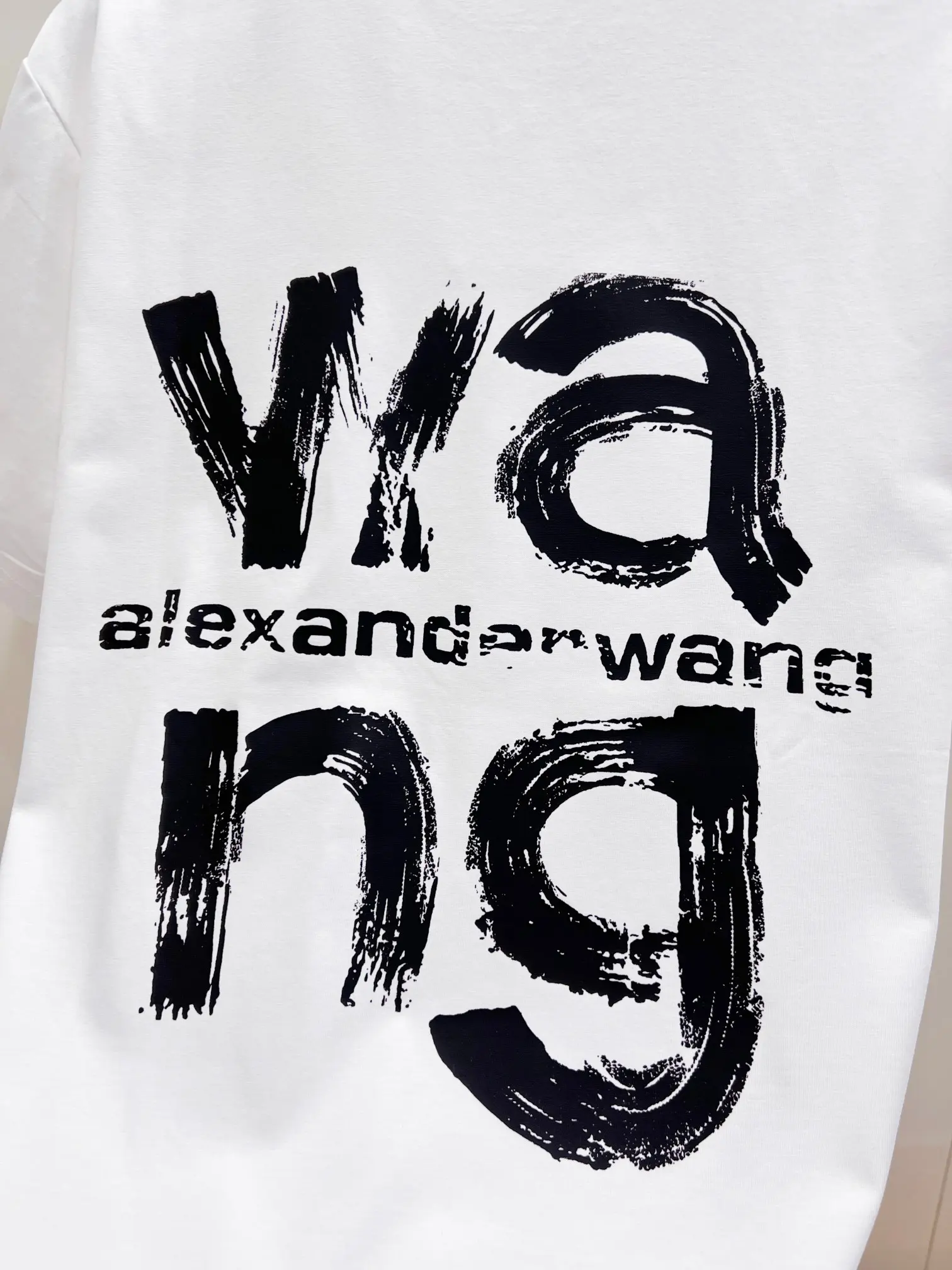 Alexander Wang Brushstroke Logo Cotton T-Shirt D15021441 — view 7