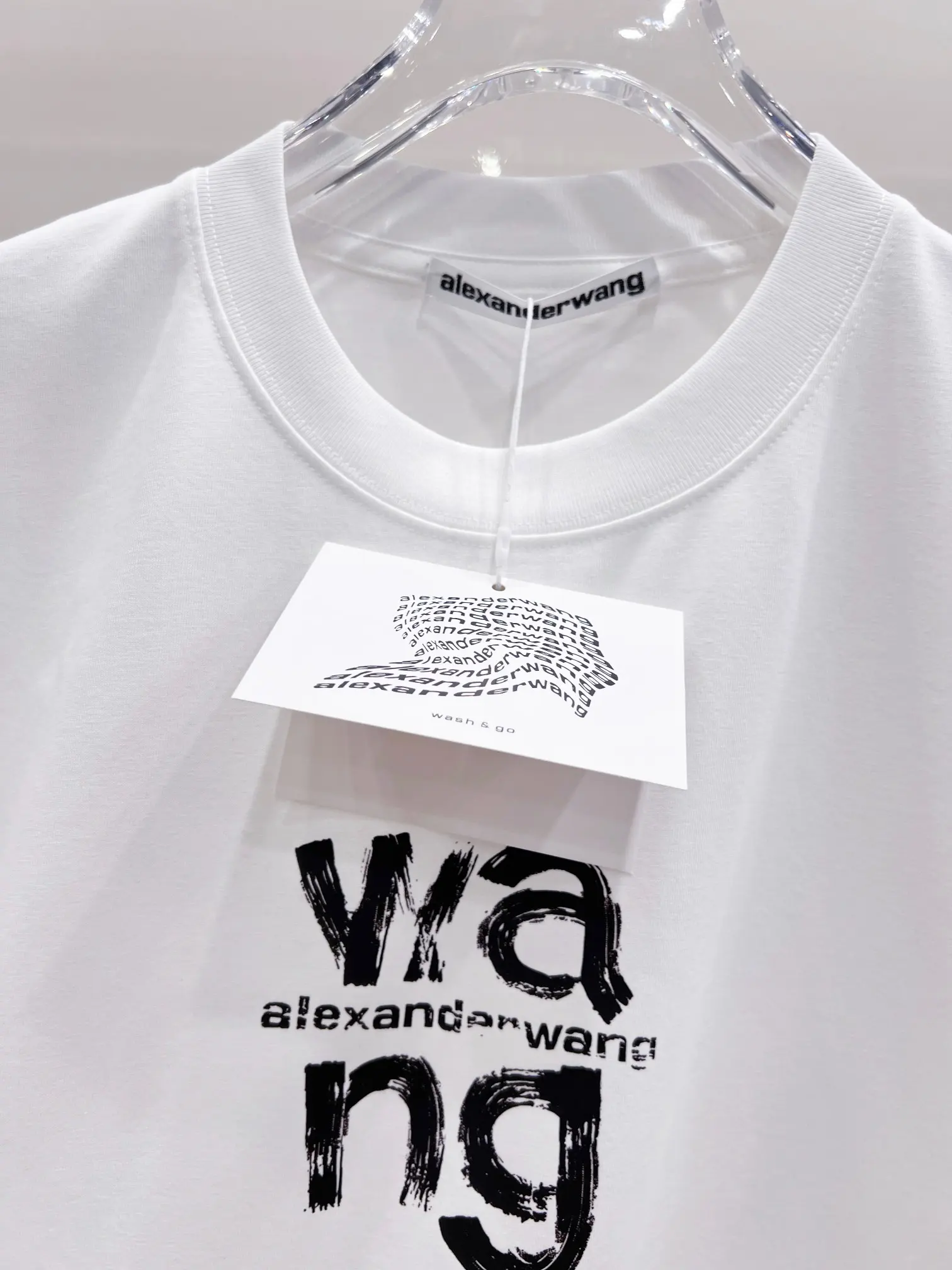 Alexander Wang Brushstroke Logo Cotton T-Shirt D15021441 — view 9